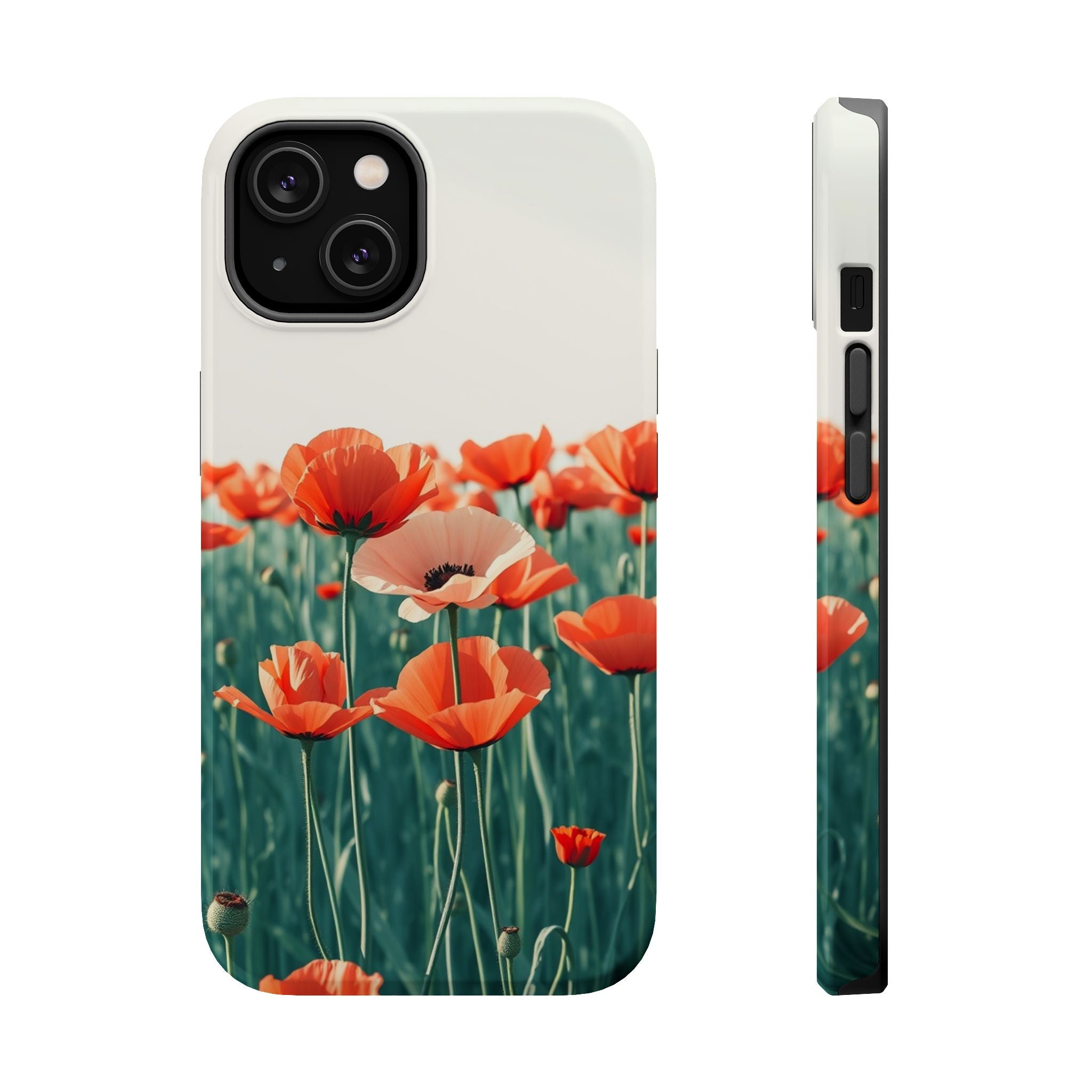 iPhone Mint And Blush Poppy Field 10 Slim Everyday Designer Case · iPhone Case