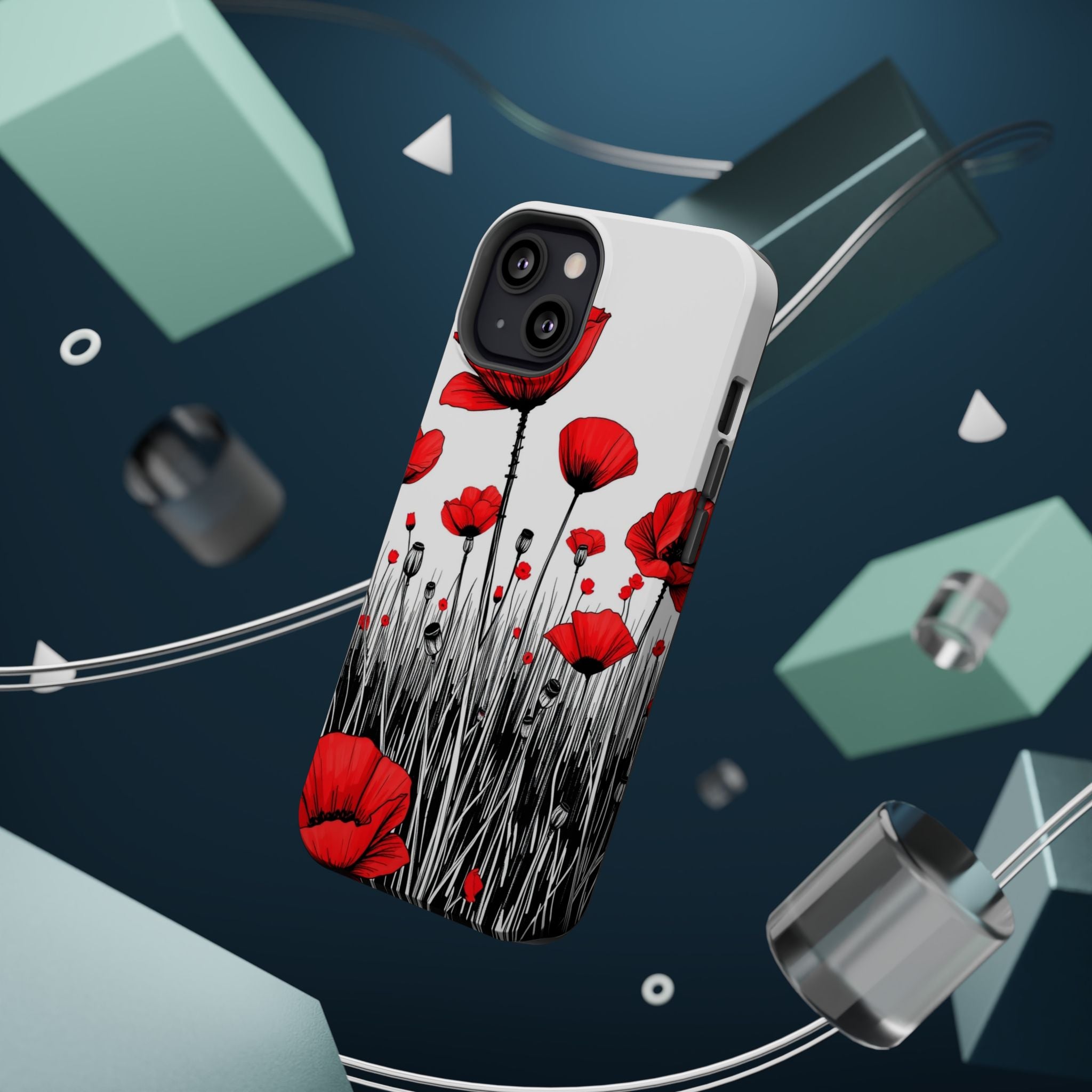 iPhone Poppy Field Cinematic Art Bold Modern Everyday Snap Case · iPhone Case