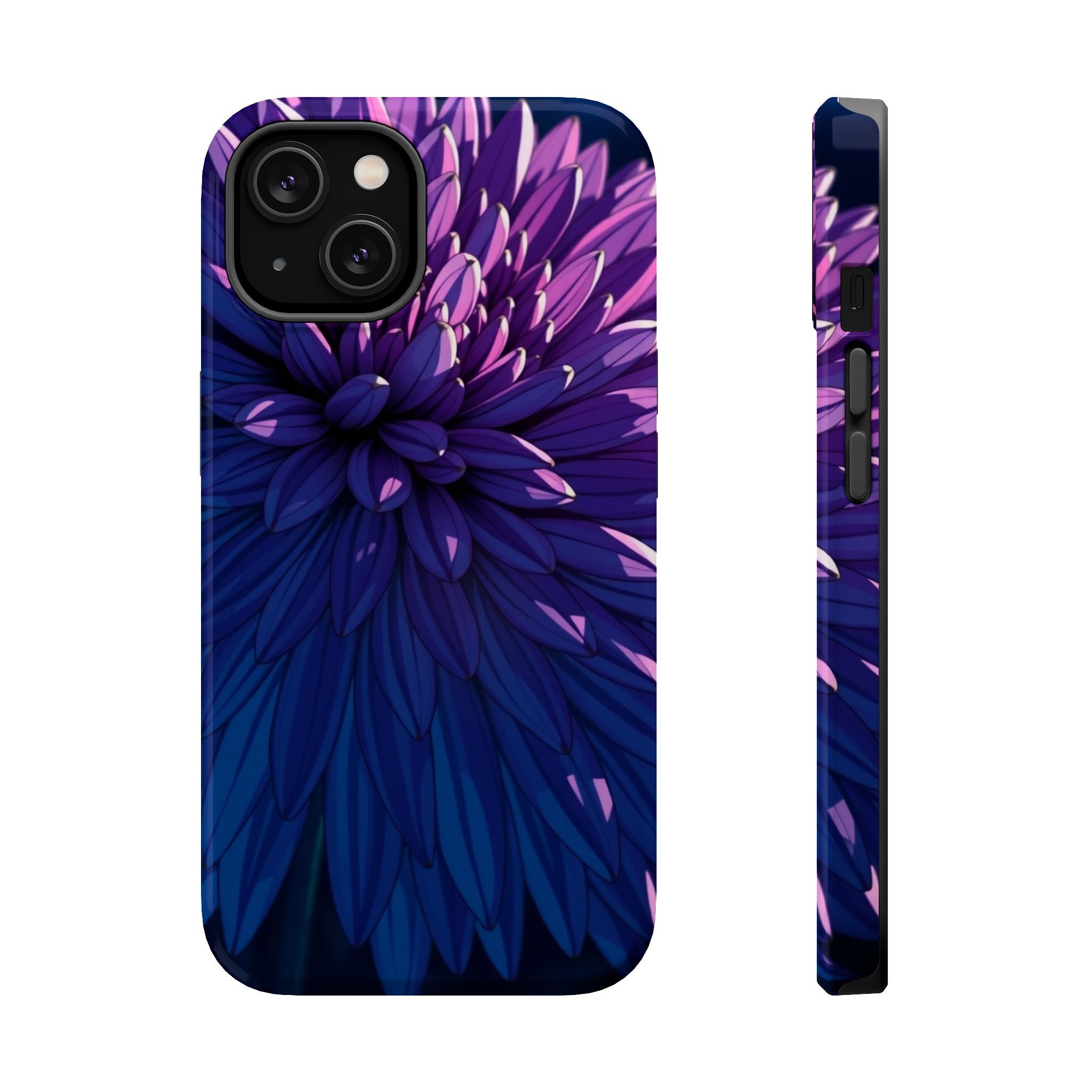 iPhone Indigo And Violet Chrysanthemum Classic Soft iPhone Finish · iPhone Case