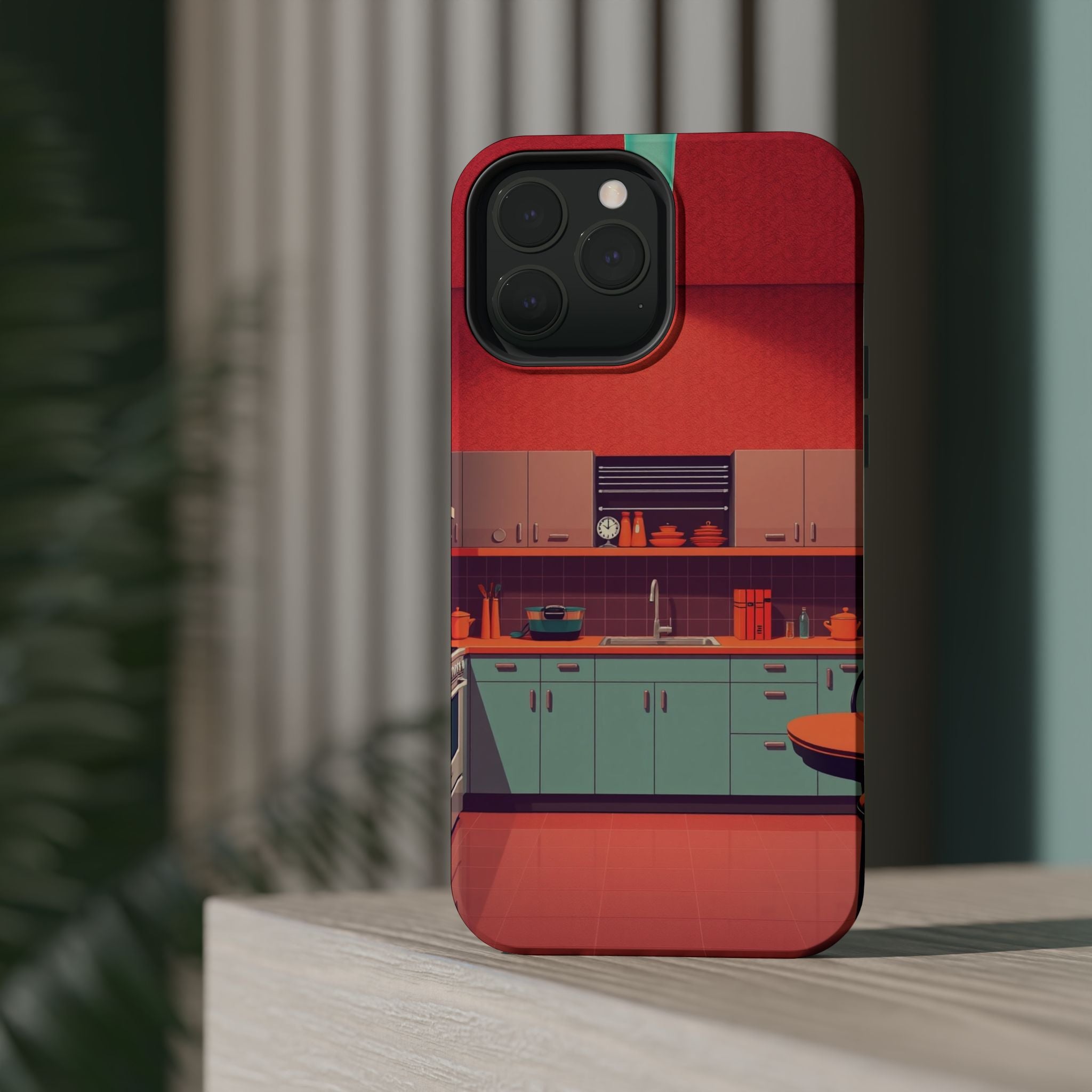 iPhone Earthy 1950s Kitchen Design Bold Modern Everyday Snap Case · iPhone Case