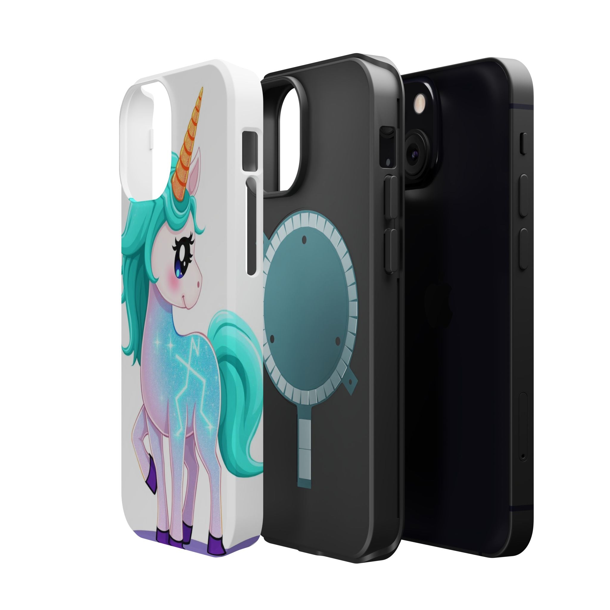 iPhone Turquoise Sparkle Unicorn Kids Fun iPhone Phone Case Gift · iPhone Case