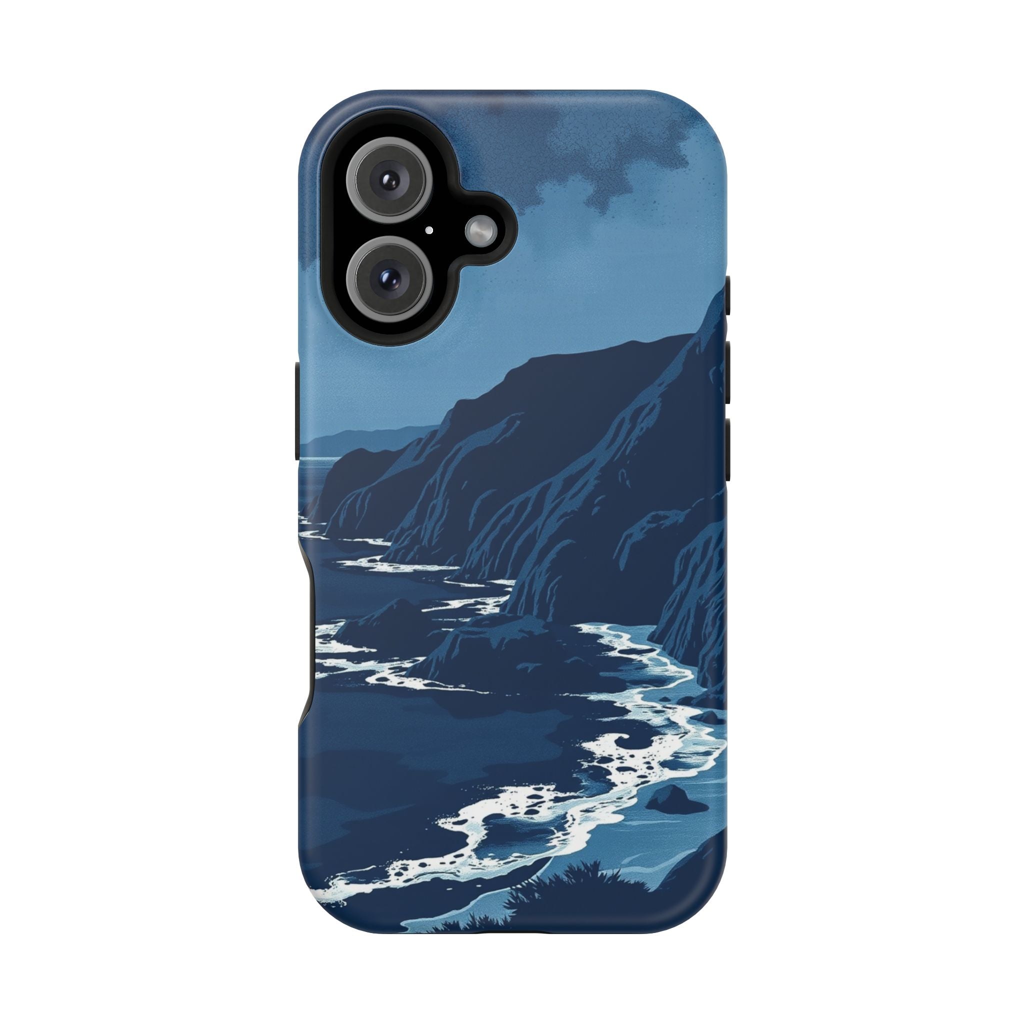 iPhone Midnight Blue And Silver Hibiscus Coast Carry Case Slim Snap Case · iPhon
