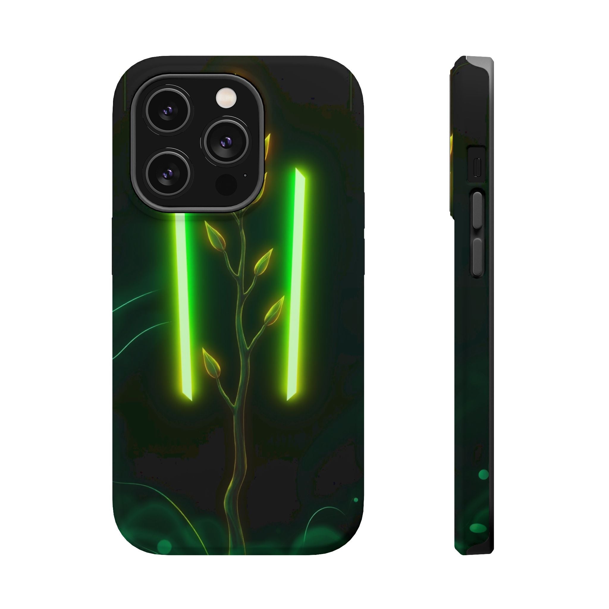 iPhone Emerald Green And Gold Minimalist Stem Slim iPhone Everyday · iPhone Case