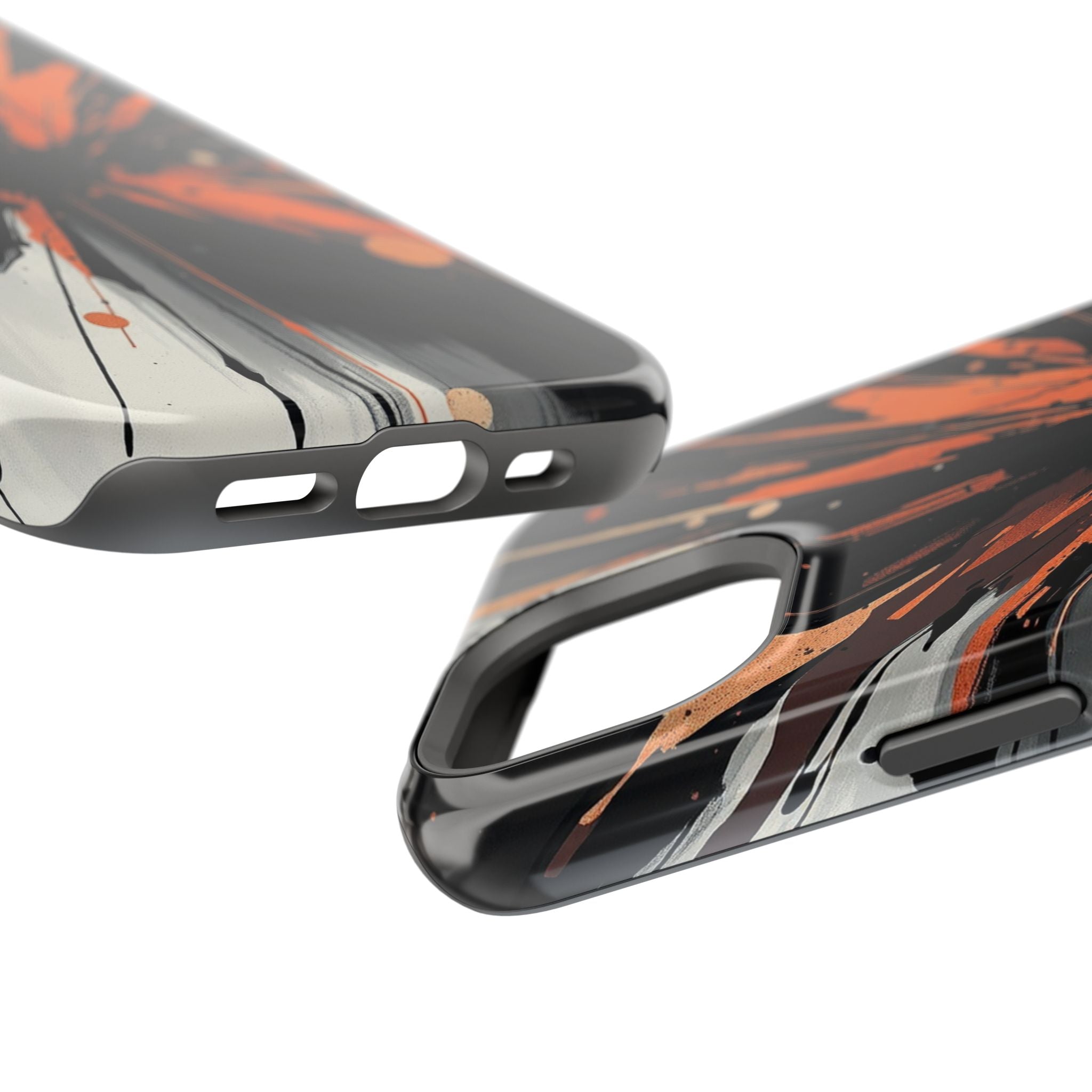 iPhone Charcoal And Copper Abstract Expressionist iPhone Burst Slim · iPhone Cas