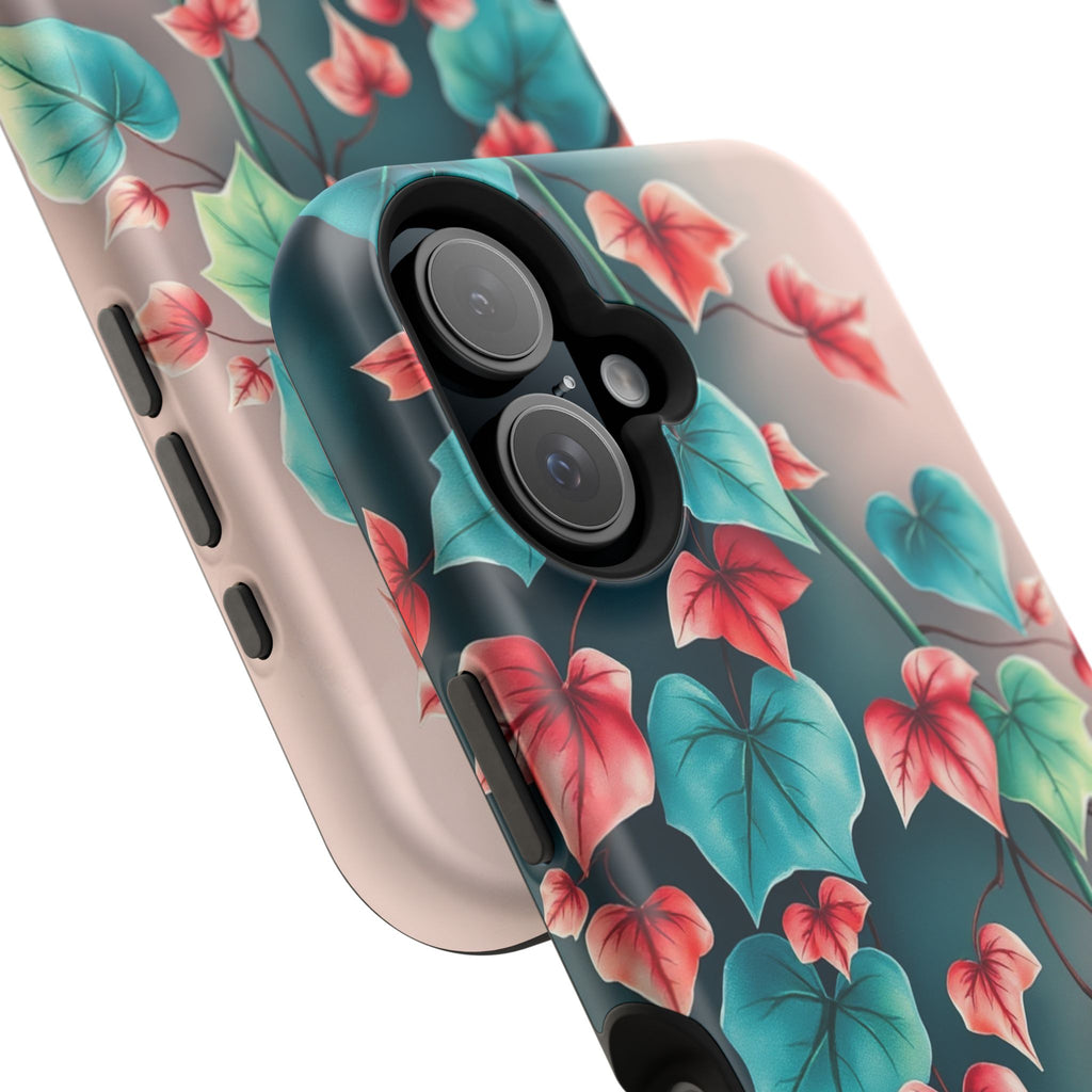 iPhone Art Nouveau Vine Teal And Coral Slim Snap Case · iPhone Case