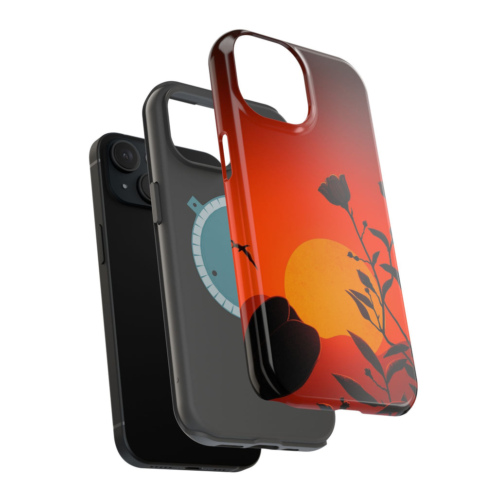iPhone Bloom and Leaf Dark Gothic Ink Slim Everyday Designer Case · iPhone Case
