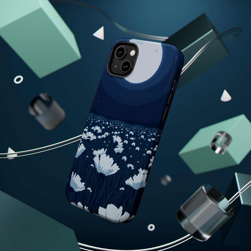 iPhone Poppy Field Pixel Art -Bit Bold Modern Everyday Snap Case · iPhone Case