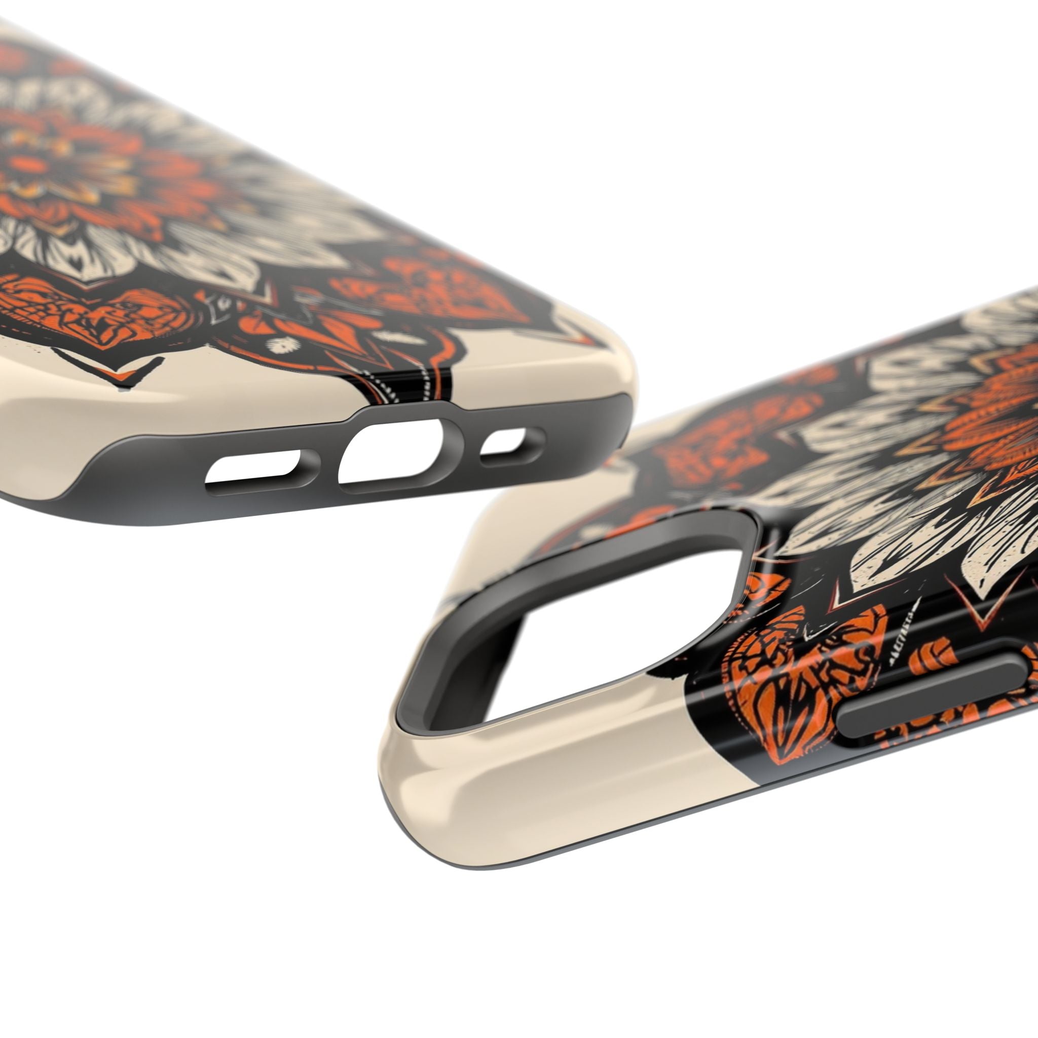 iPhone Burnt Orange And Sand Floral Mandala Slim Snap Cas Carry Case · iPhone Ca