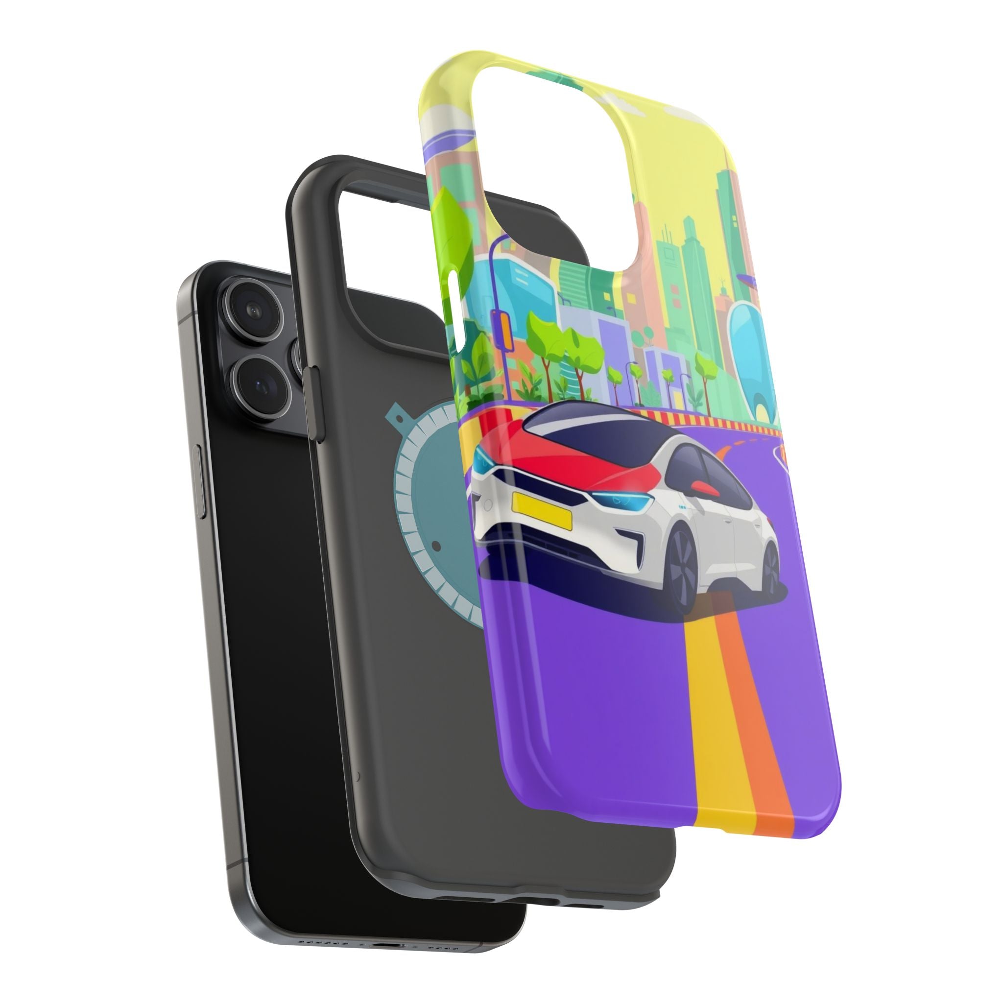 iPhone Electric Car Future Kids Fun Phone Case Gift Slim Snap Case · iPhone Case