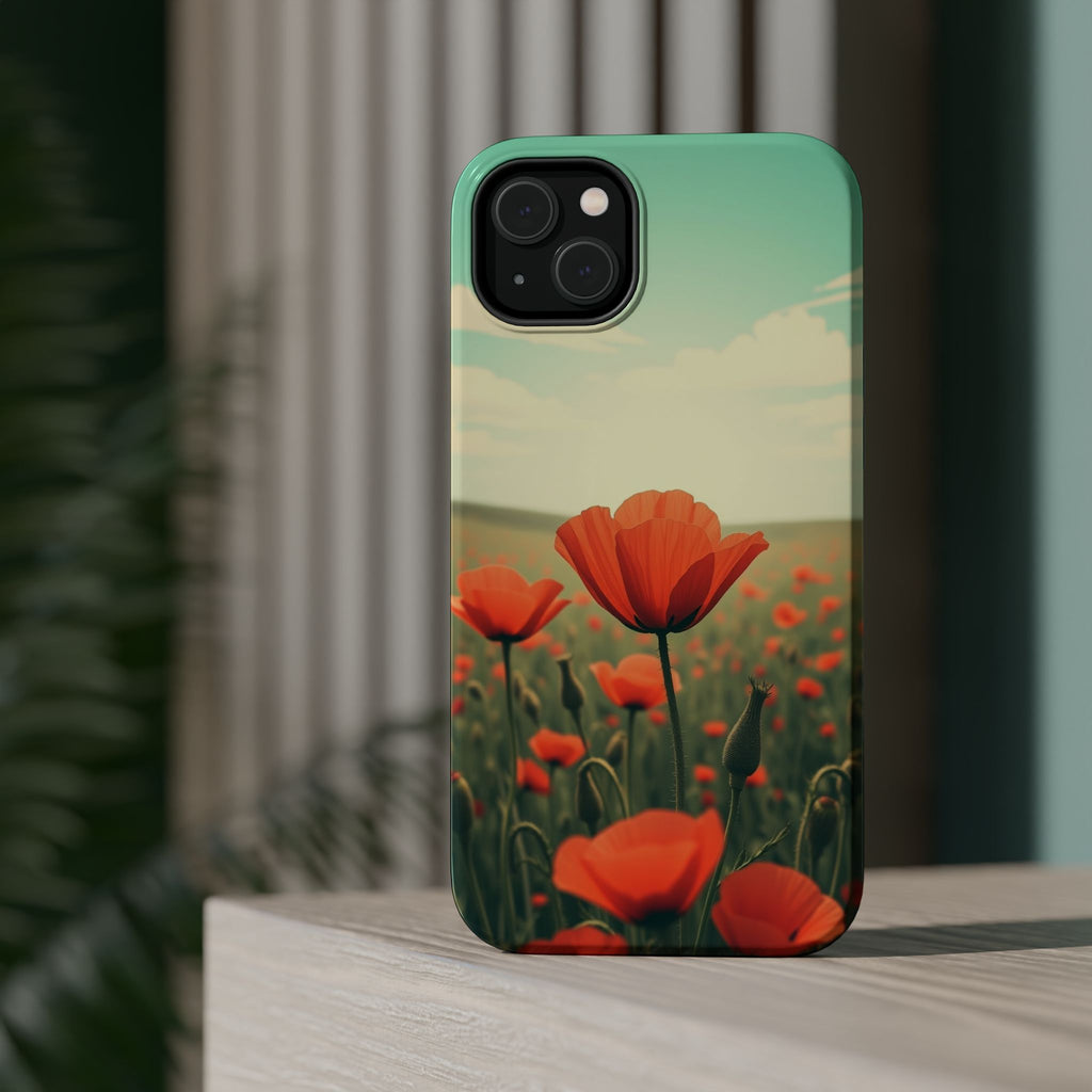 iPhone Radiant Poppy Field Design Bold Modern Everyday Snap Case · iPhone Case