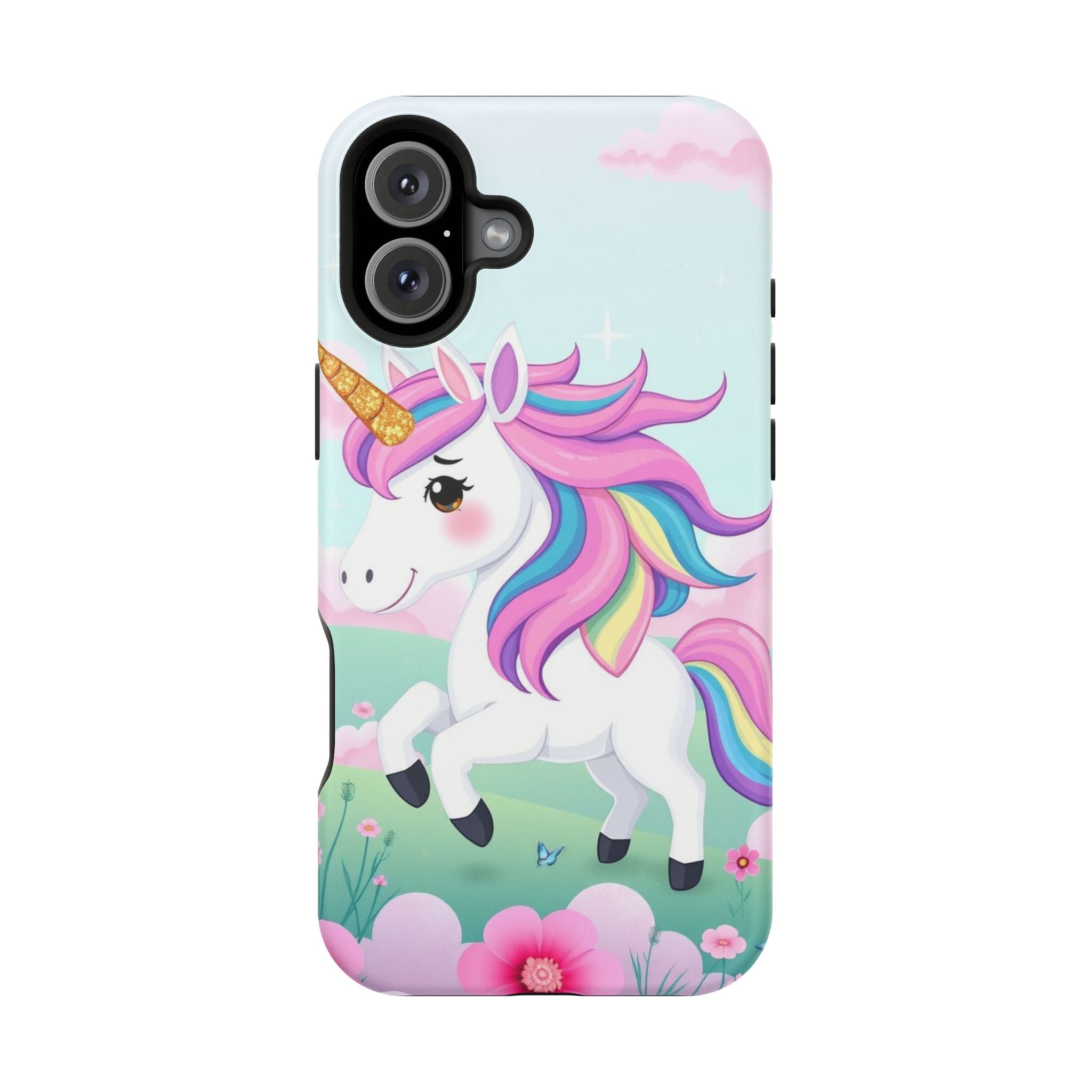 iPhone Rainbow Unicorn Kids Fun Soft iPhone Phone Case Gift Finish · iPhone Case