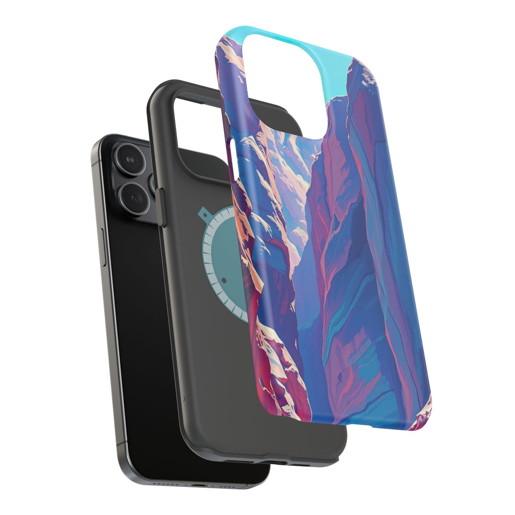 iPhone Cyan And Magenta Canyon Wall Slim Everyday Designer Case · iPhone Case