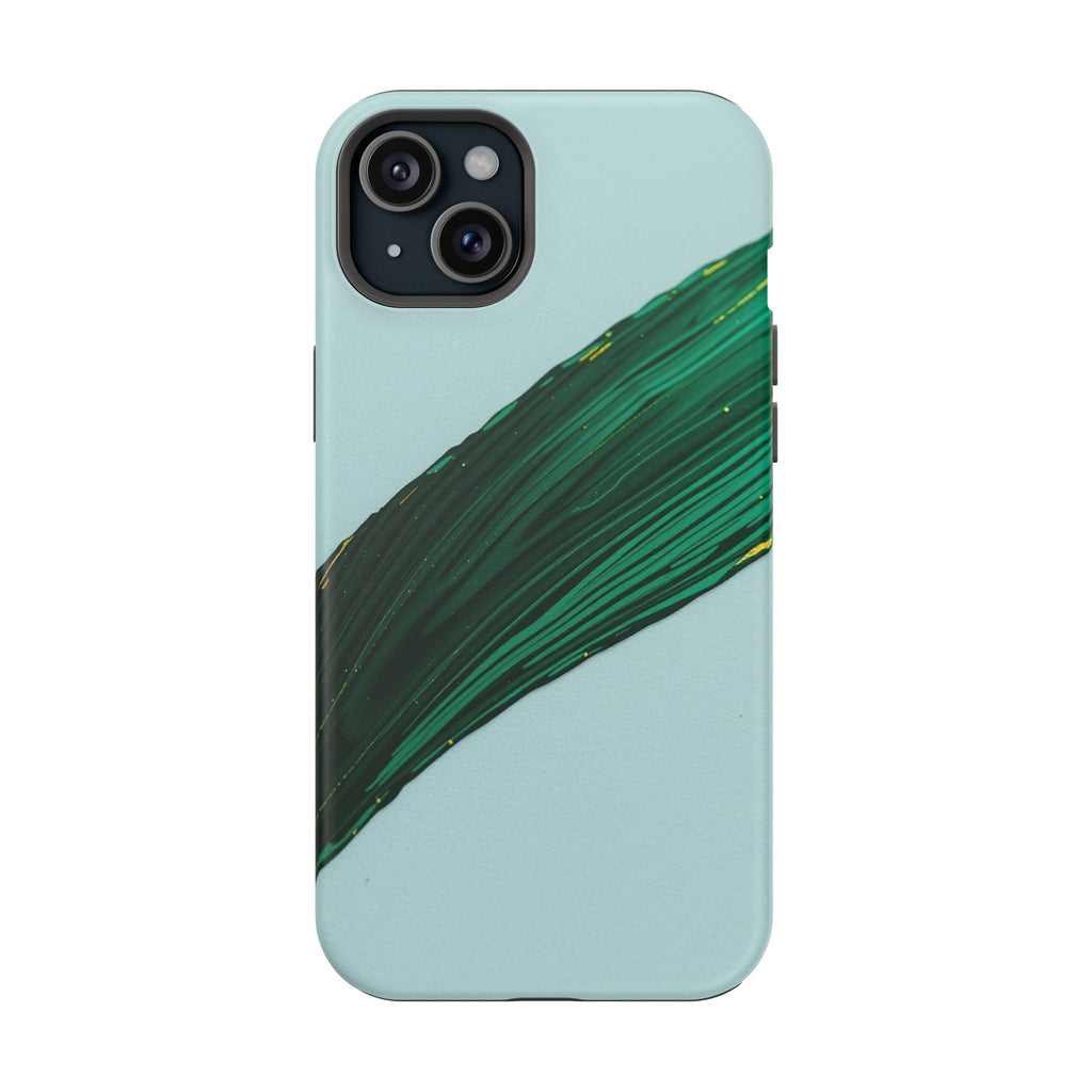 iPhone Emerald Green And Gold Calligraphic Stroke iPhone Clean Minimal · iPhone