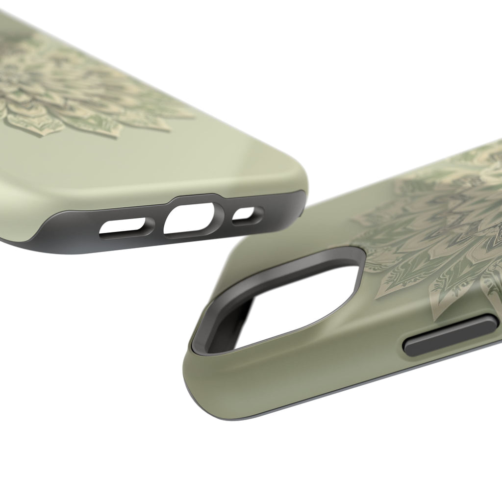 iPhone Sage And Ivory Floral Mandala Slim Everyday Designer Case · iPhone Case