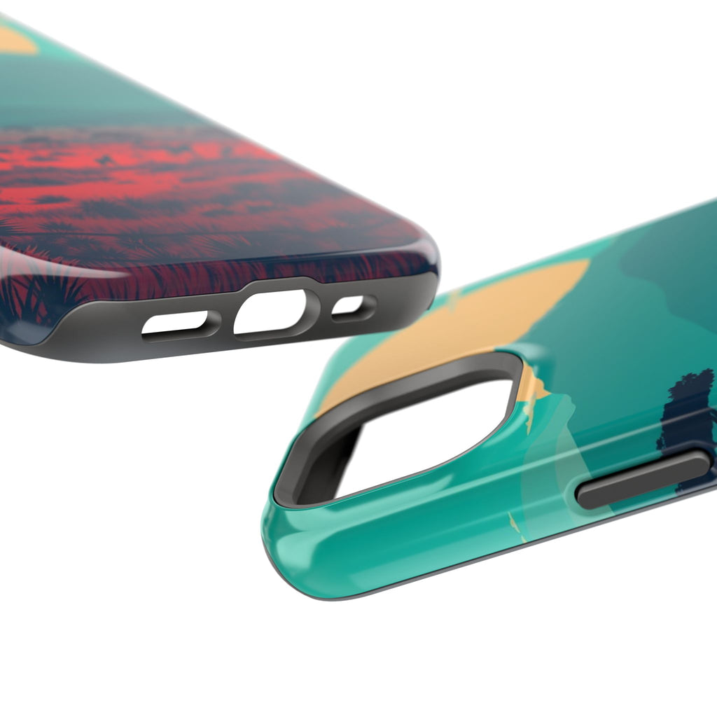 iPhone Savanna Horizon Vintage Retro Poster Slim iPhone Everyday · iPhone Case
