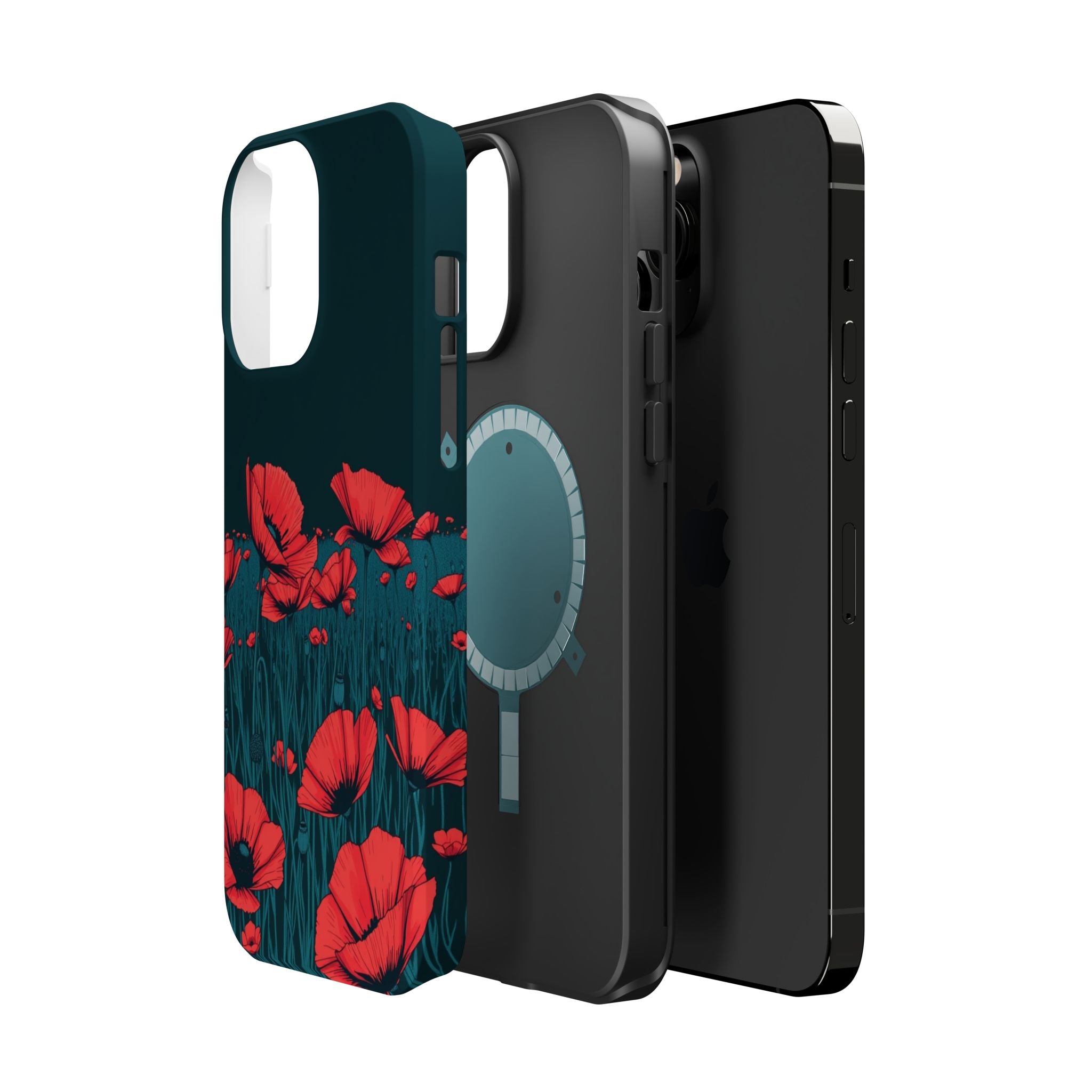 iPhone Poppy Field Dark Gothic Ink Clean Minimal Snap Cas Slim Snap Case · iPhon