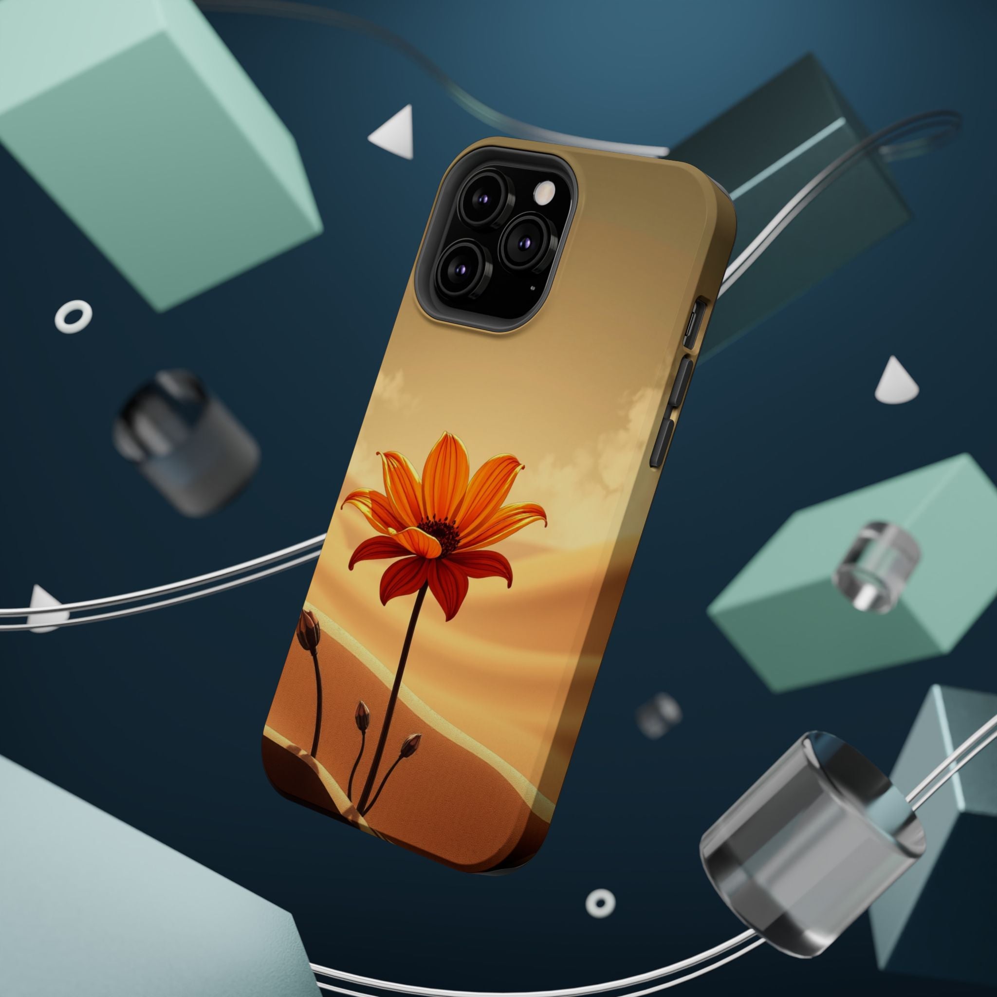 iPhone Neon Floral Dark Gothic Ink Bold Modern Everyday Snap Case · iPhone Case