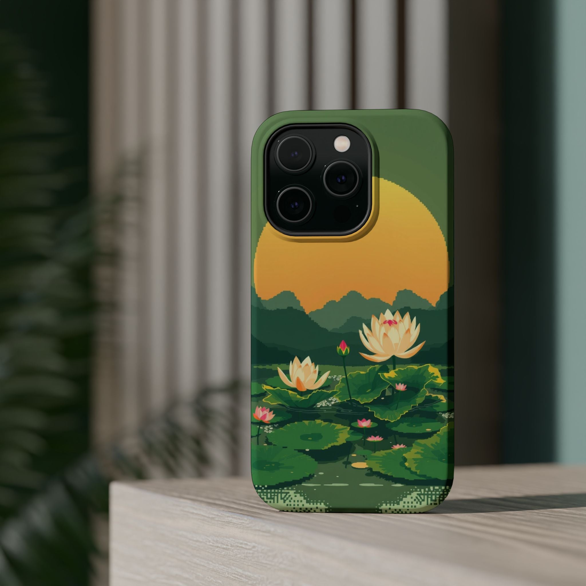 iPhone Lotus Pond Enchanted Art Slim Everyday Designer Case · iPhone Case