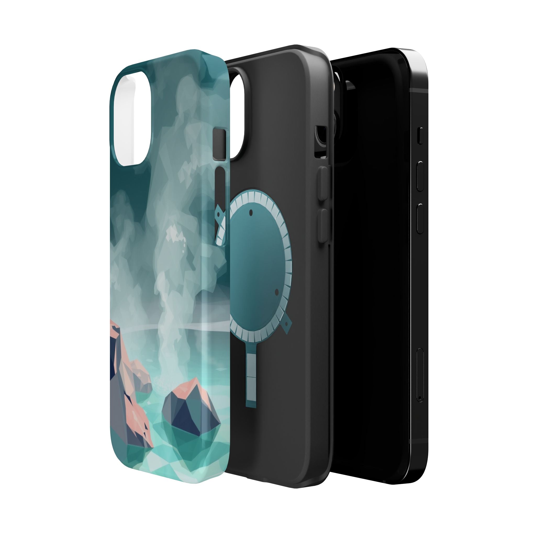 iPhone Mint And Blush Hot Spring Steam Slim Everyday iPhone 10 Designer · iPhone