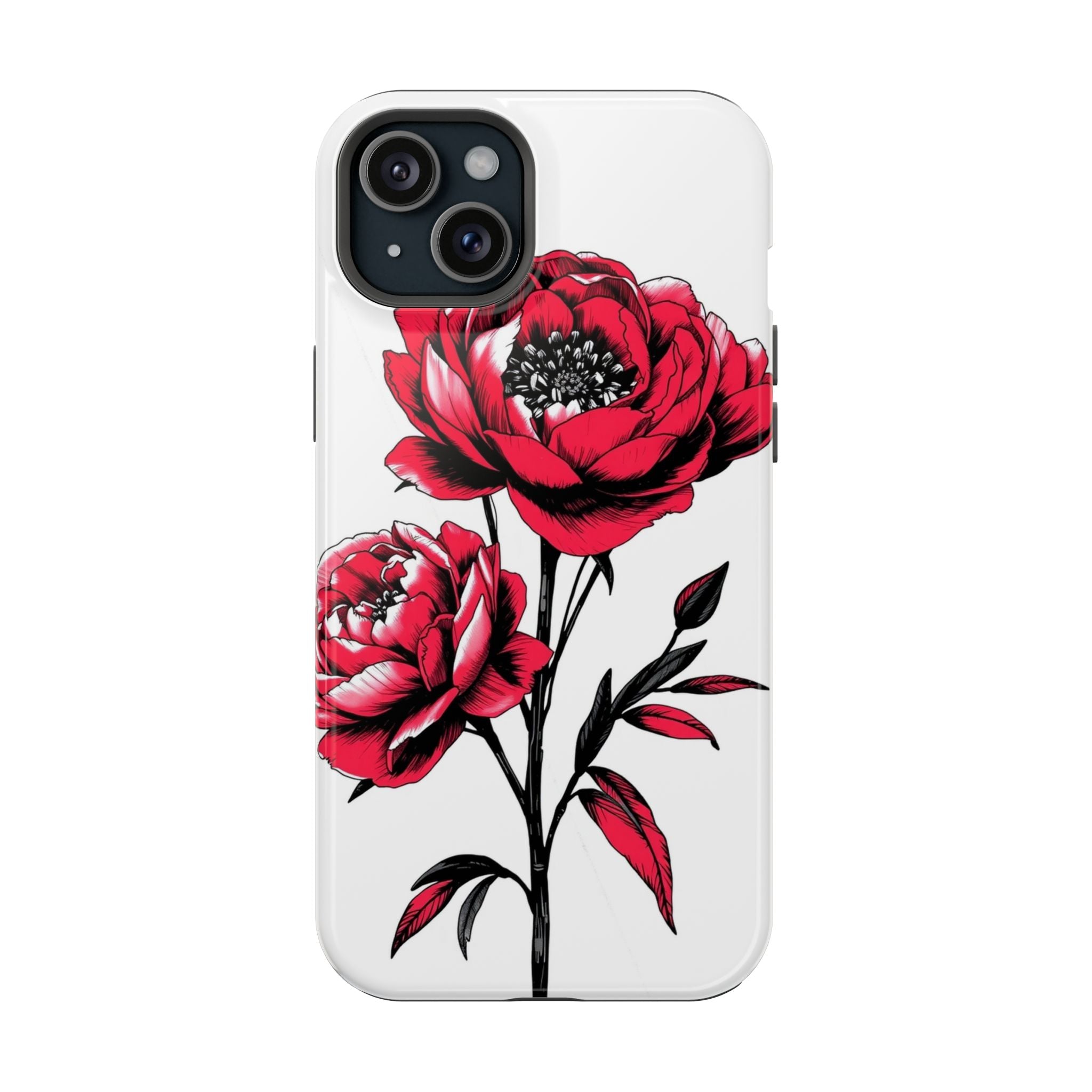 iPhone Vibrant Peony Bouquet Design Slim Everyday Designer Case · iPhone Case