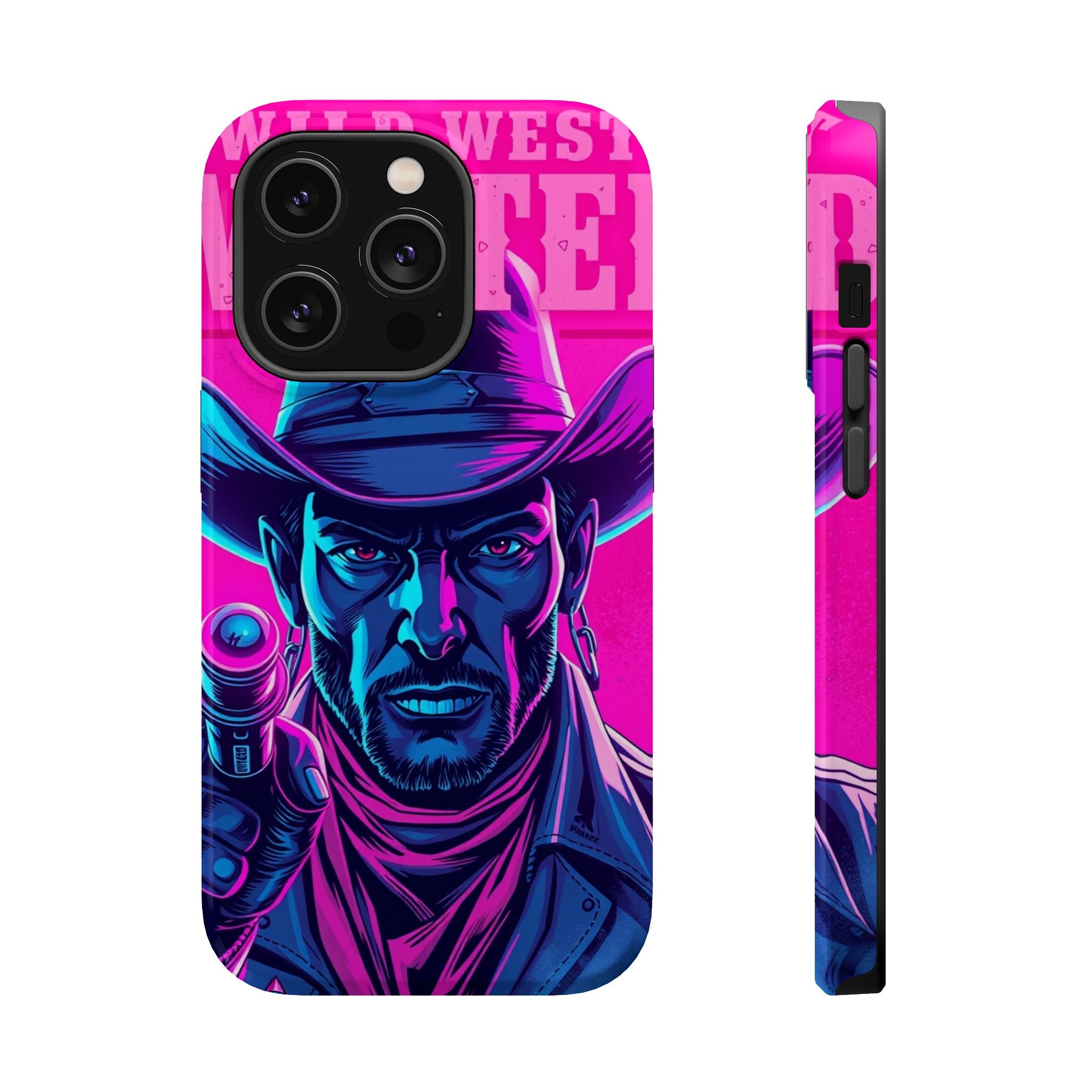iPhone Wild West Wanted Neon Cyberpunk Slim Everyday Designer Case · iPhone Case