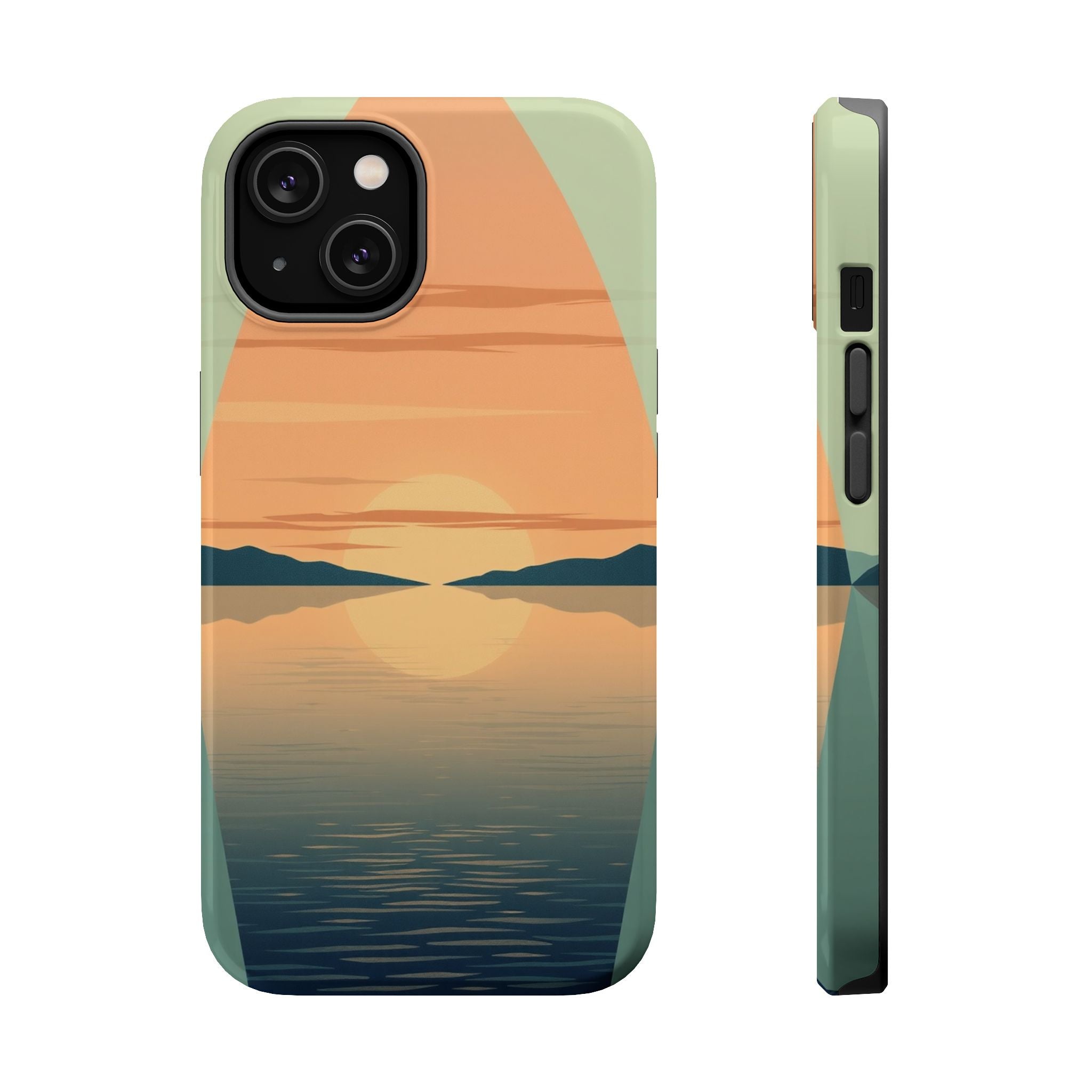 iPhone Sage And Ivory Lake at Twilight Slim Everyday Designer Case · iPhone Case