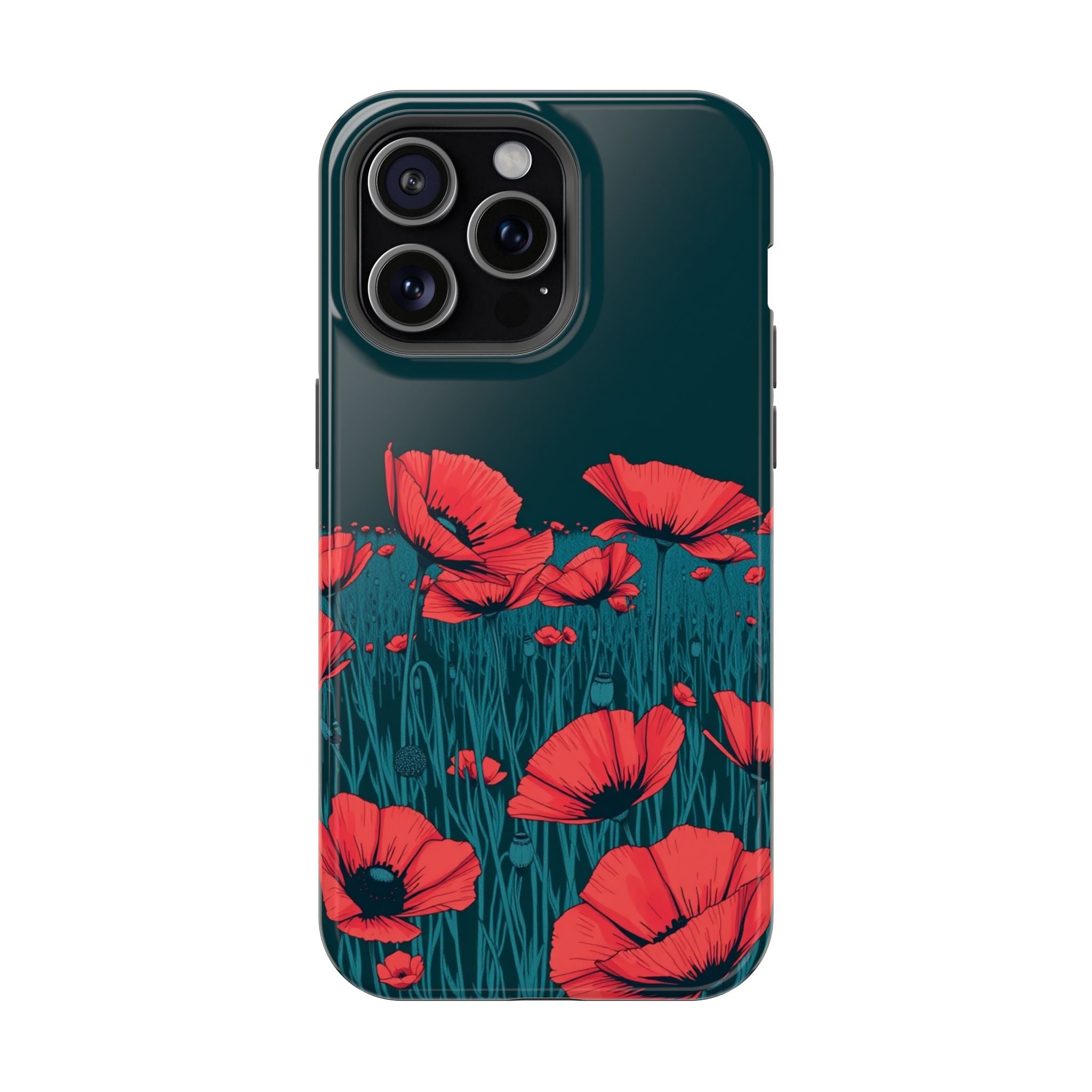 iPhone Poppy Field Dark Gothic Ink Clean Minimal Snap Cas Slim Snap Case · iPhon