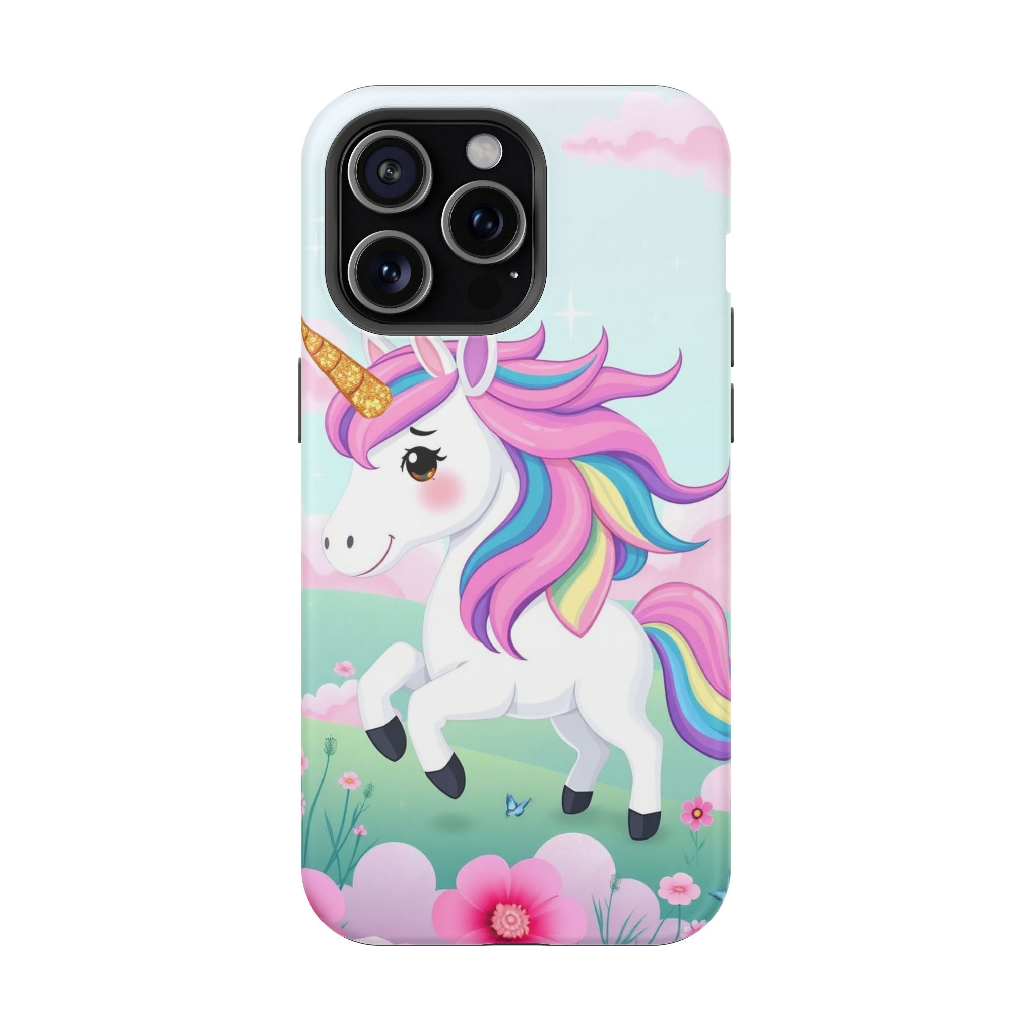 iPhone Rainbow Unicorn Kids Fun Soft iPhone Phone Case Gift Finish · iPhone Case