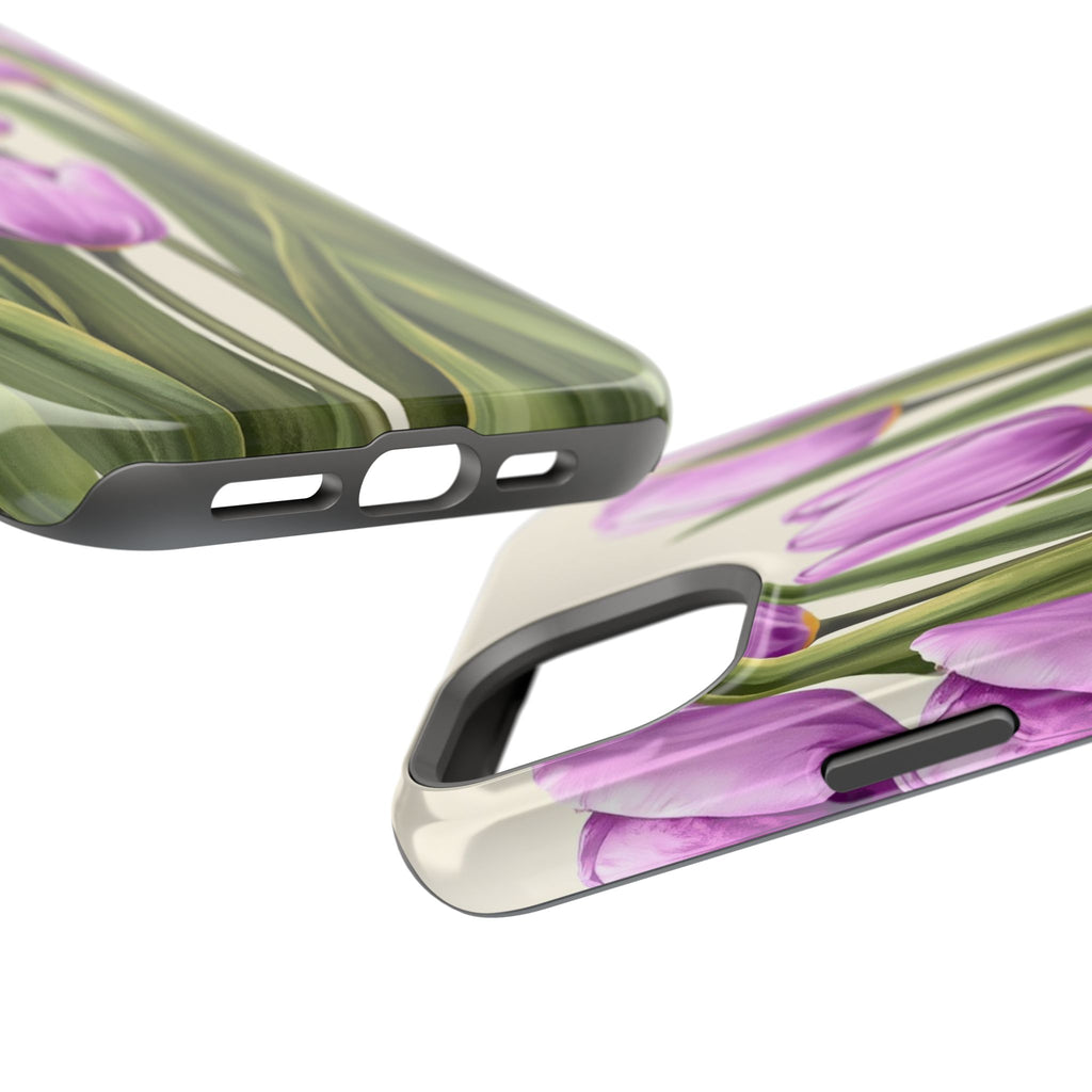 iPhone Tulip Row Electric Art 14 Bold Modern Everyday Snap Case · iPhone Case