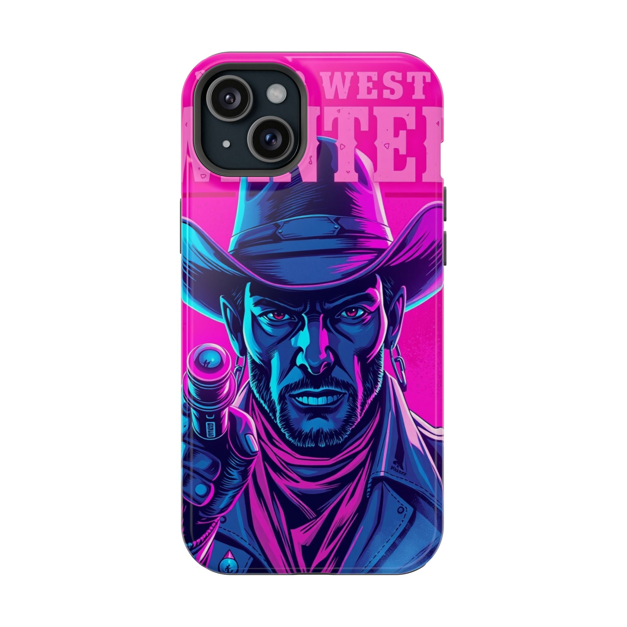 iPhone Wild West Wanted Neon Cyberpunk Slim Everyday Designer Case · iPhone Case