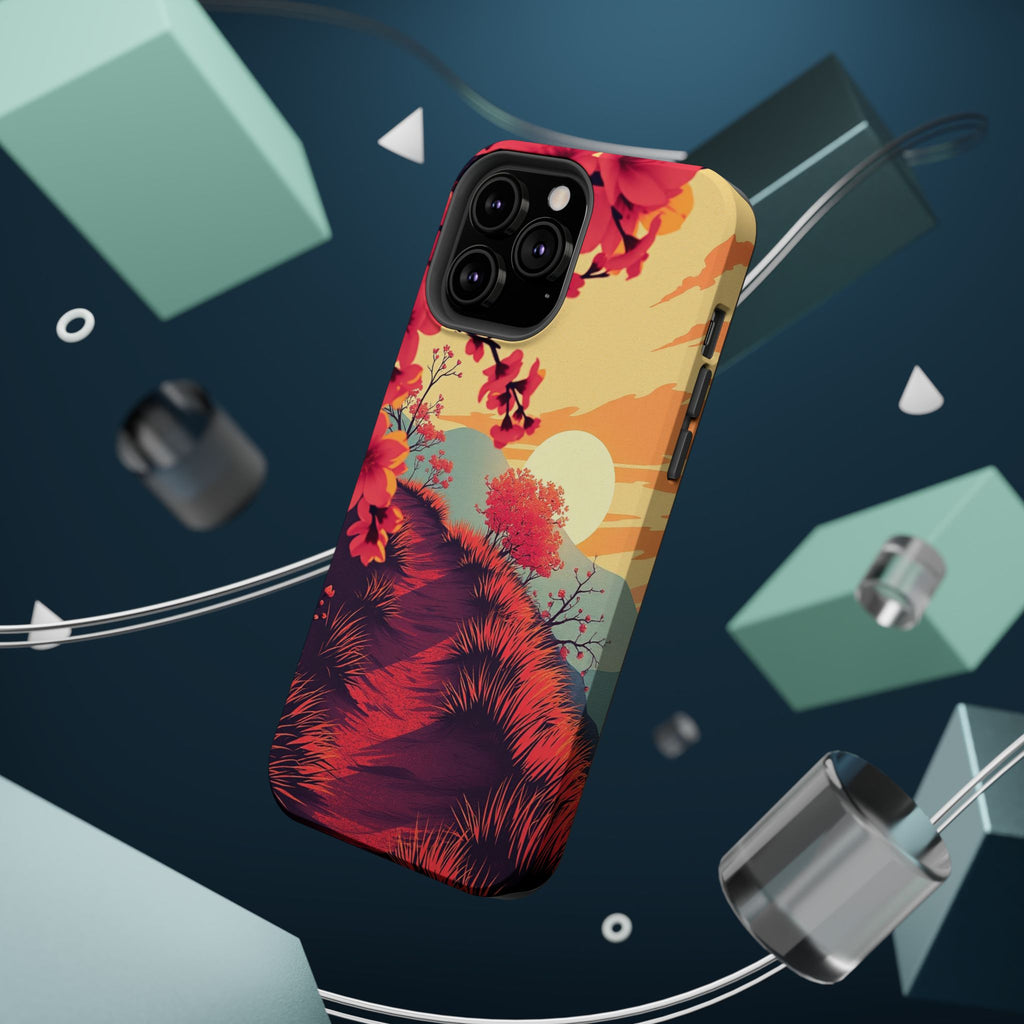 iPhone Sunset Amber And Peach Blossom Trail Soft iPhone 15 Finish · iPhone Case