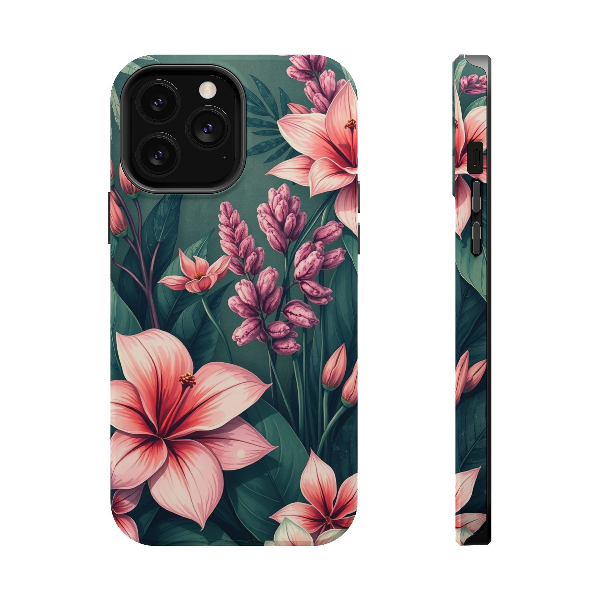 iPhone Mint And Blush Jungle Floral Slim Everyday Designer Case · iPhone Case