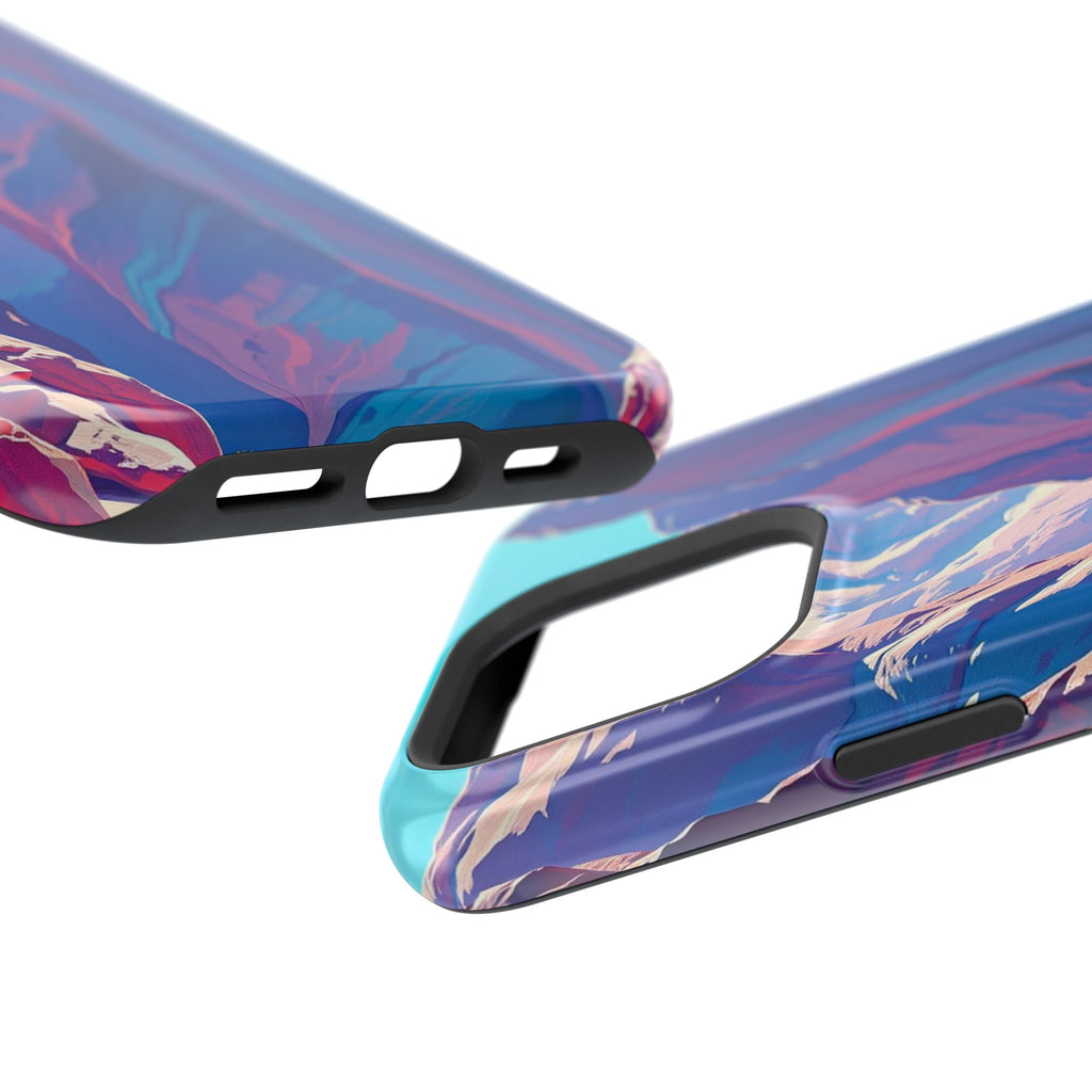 iPhone Cyan And Magenta Canyon Wall Slim Everyday Designer Case · iPhone Case