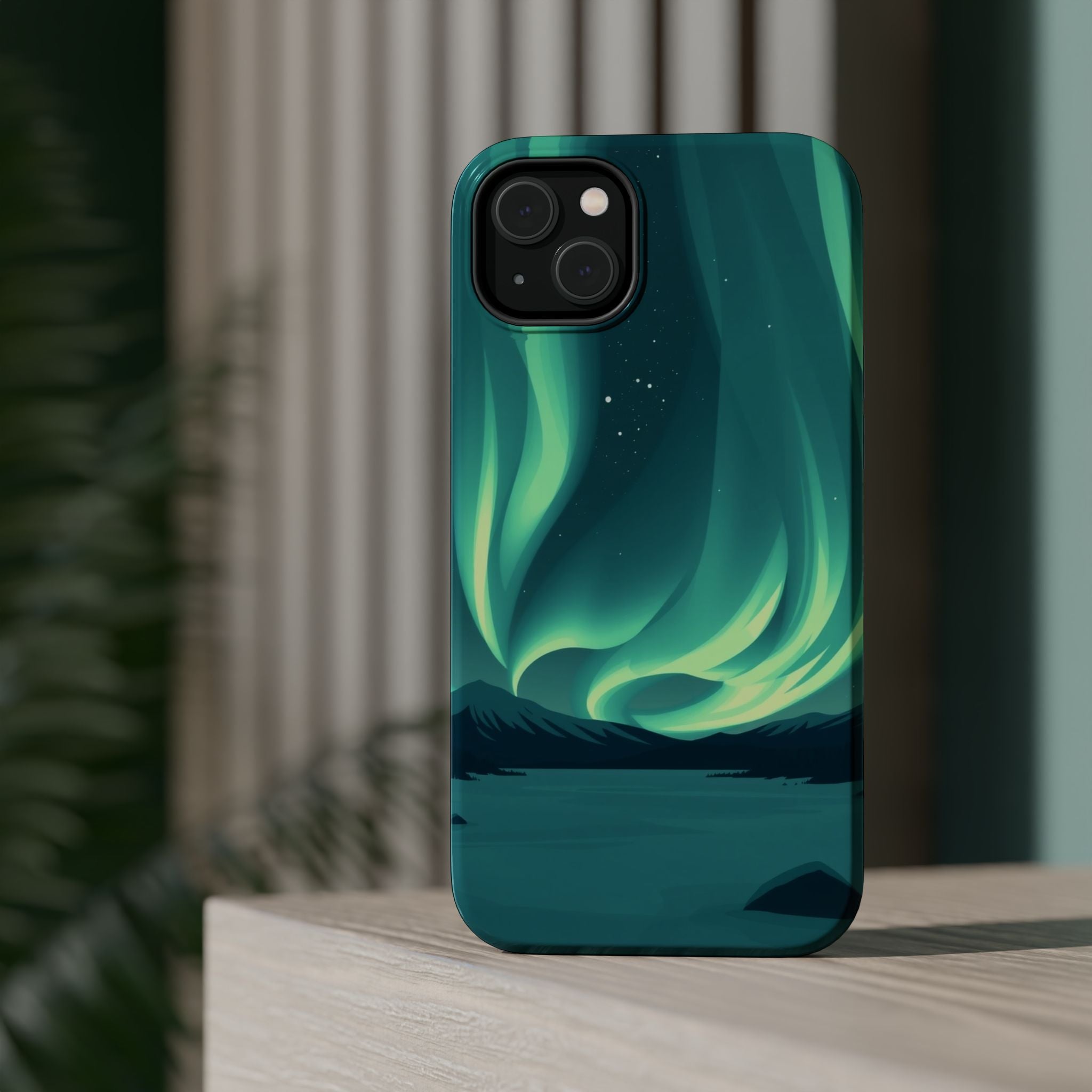 iPhone Northern Lights Abstract Geometric Slim iPhone Everyday Designer · iPhone