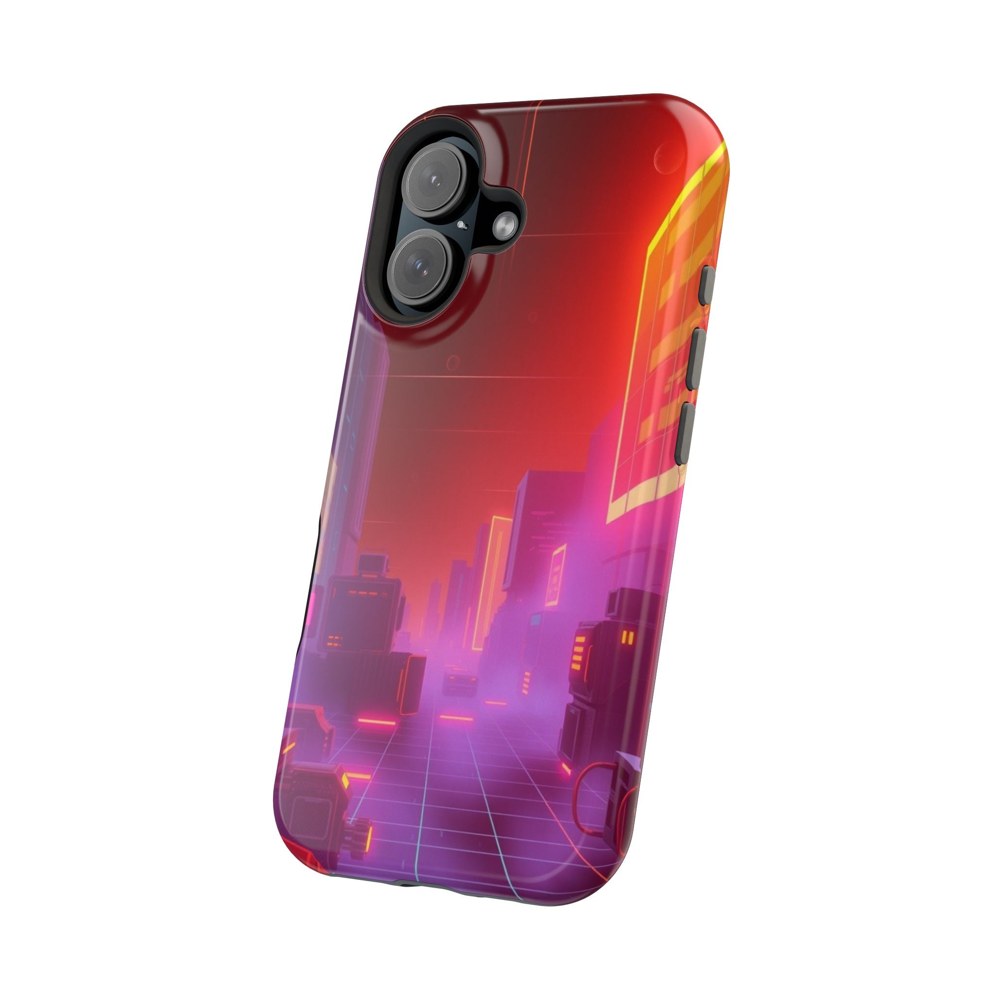 iPhone Dreamy 80s Grid Synthwave Design Slim Everyday Designer Case · iPhone Cas