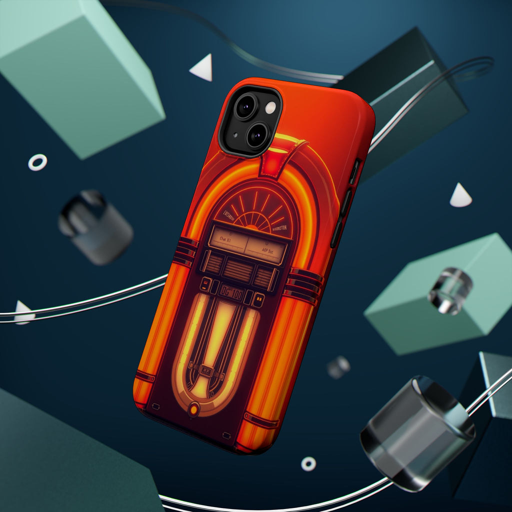 iPhone Jukebox Glow Neon Cyberpunk Bold Modern Everyday Snap Case · iPhone Case