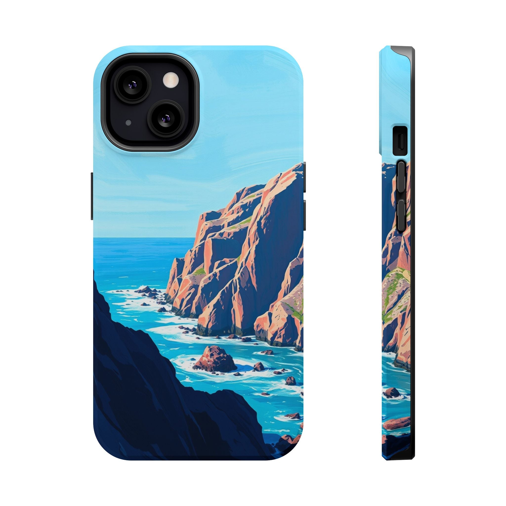 iPhone Rocky Coastline Oil Painting Impressionist iPhone Clean Minimal · iPhone