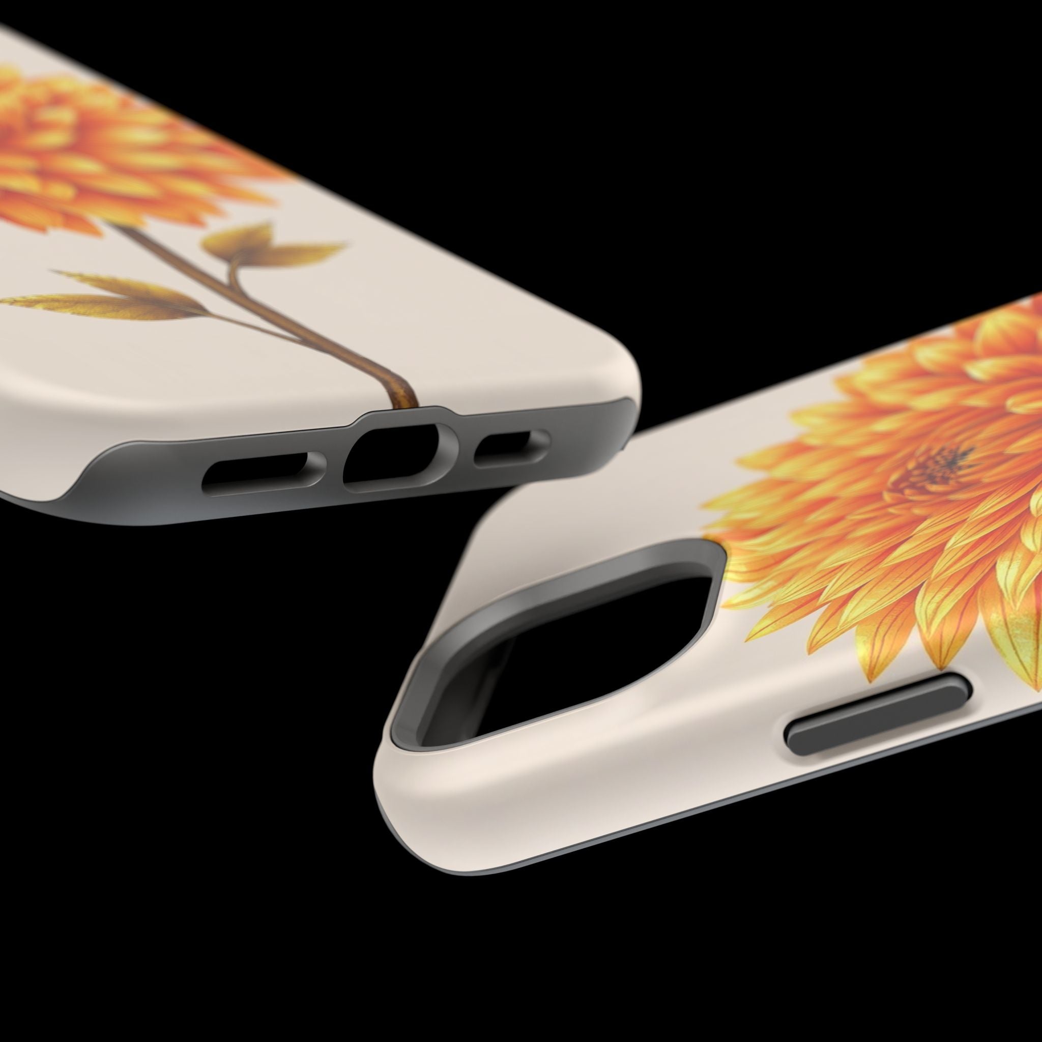 iPhone Chrysanthemum Classic Gold Foil Luxury Slim iPhone Everyday · iPhone Case