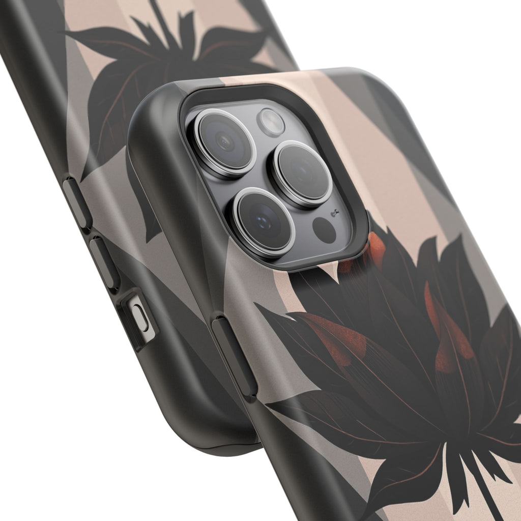 iPhone Charcoal And Copper Floral Silhouette Slim iPhone Everyday · iPhone Case