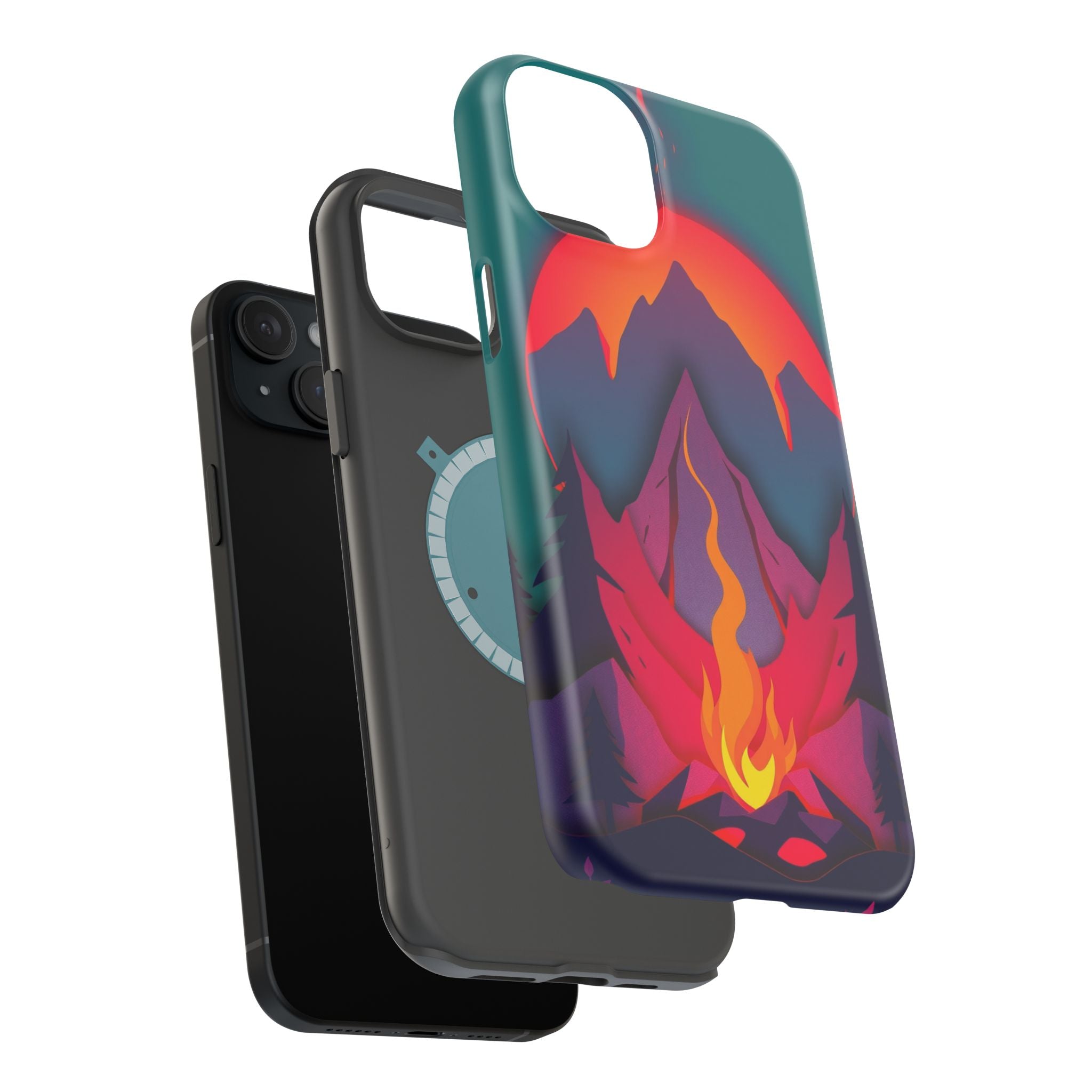 iPhone Cyan And Magenta Wildfire Glow Slim Everyday iPhone 12 Designer · iPhone