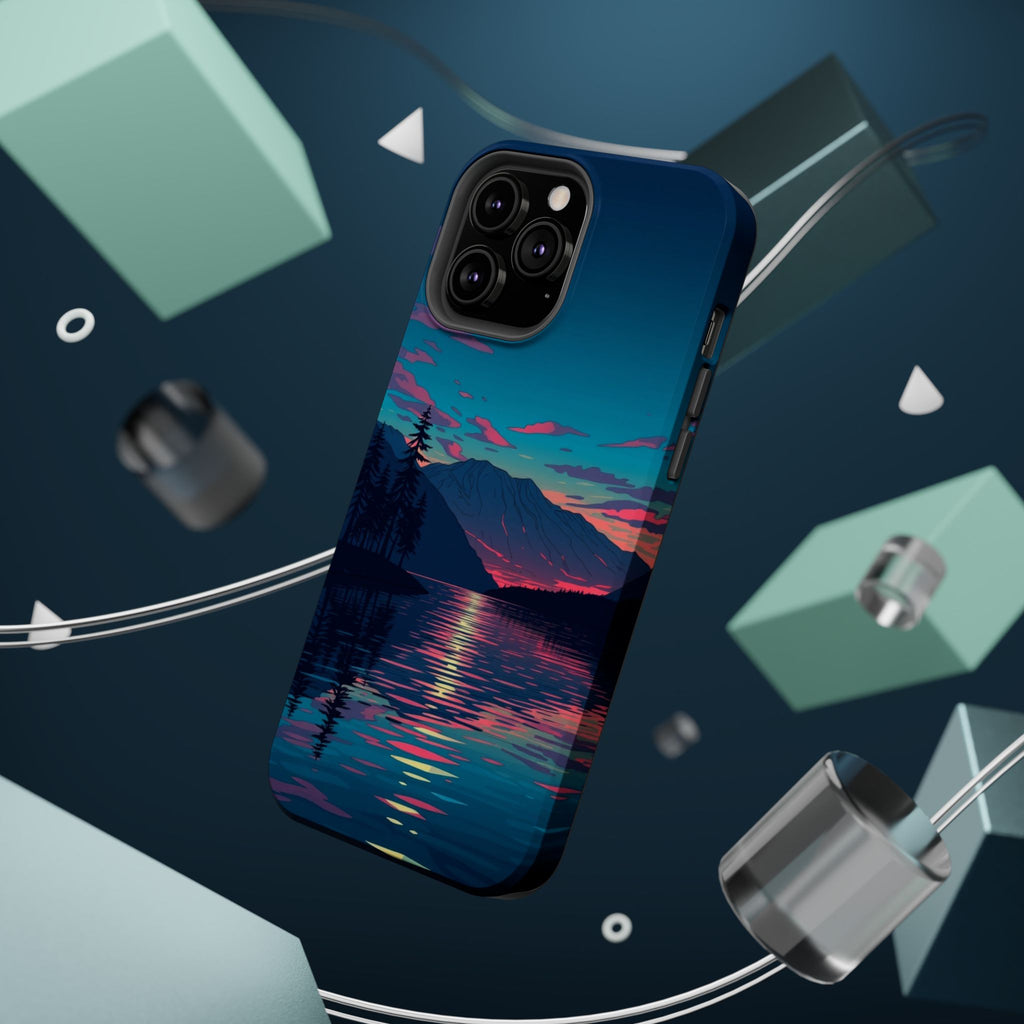 iPhone Vibrant Lake at Twilight Design Slim Everyday Designer Case · iPhone Case