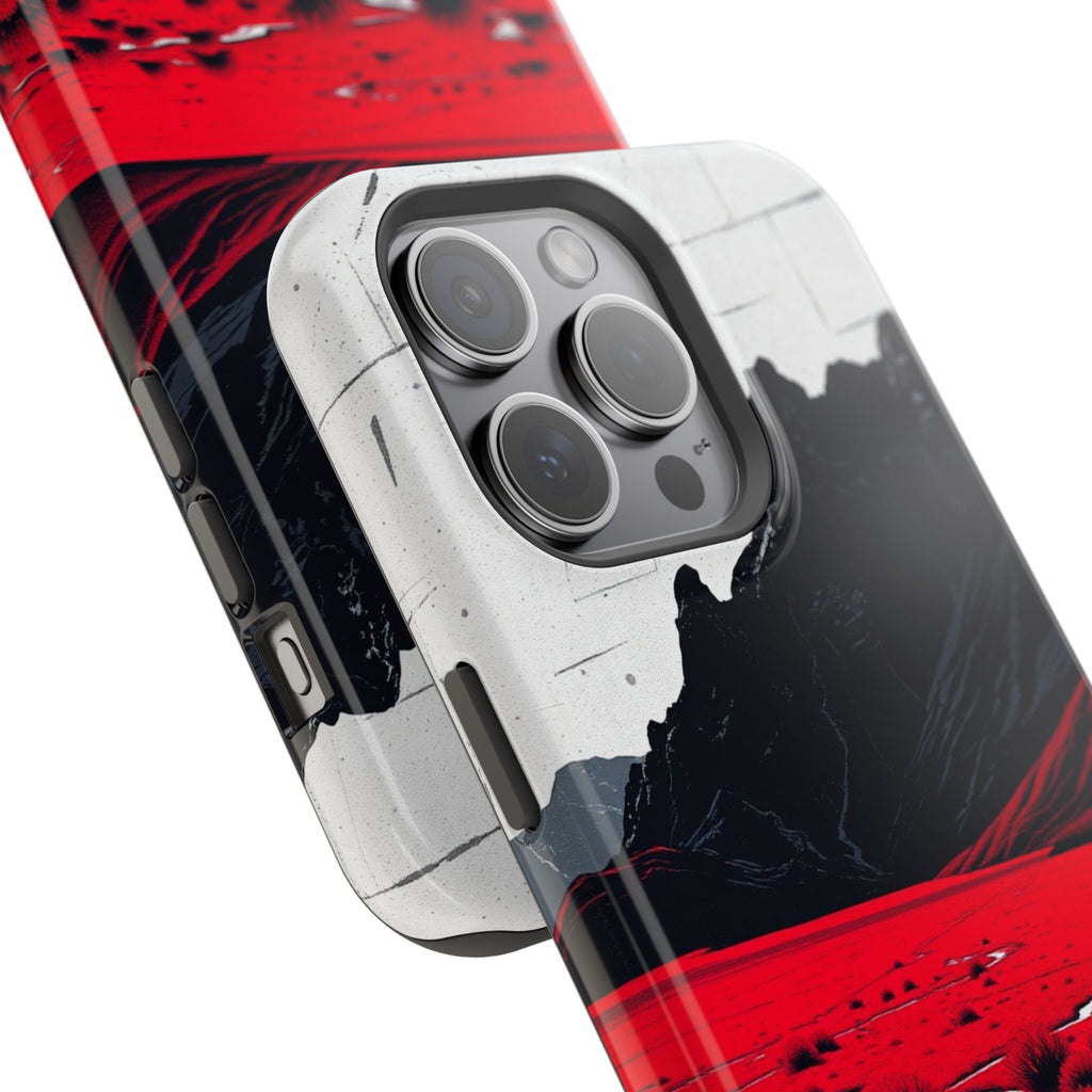 iPhone Black And Crimson Tundra Expanse Slim Everyday iPhone 15 · iPhone Case