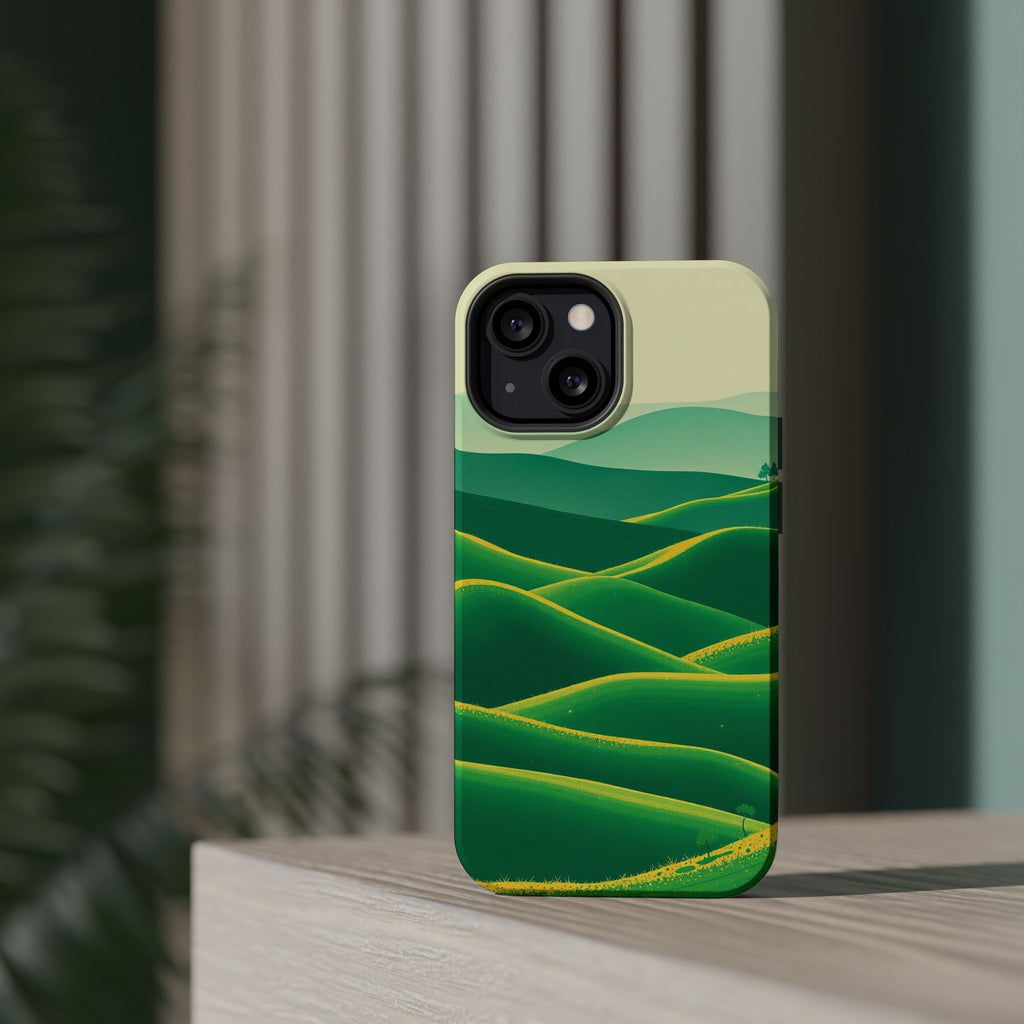 iPhone Rolling Hills Risograph Print Slim Everyday Designer Case · iPhone Case