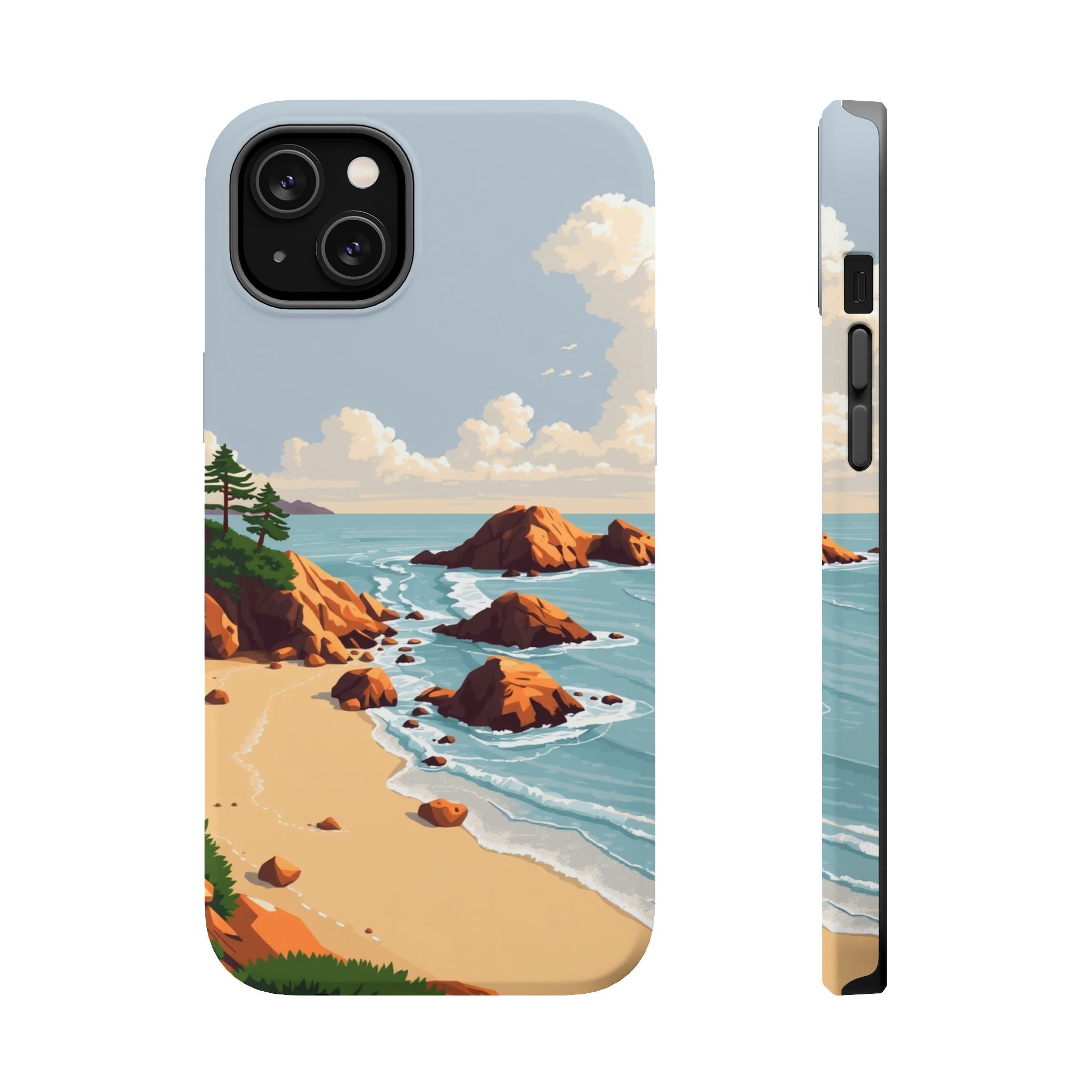 iPhone Mustard And Rust Pebble Beach Slim Everyday Designer Case · iPhone Case