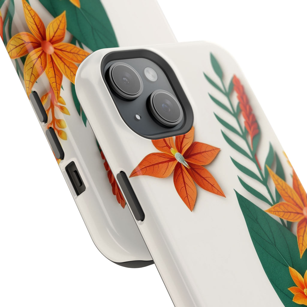 iPhone Jungle Floral Paper Cut Art Bold Modern Everyday Snap Case · iPhone Case