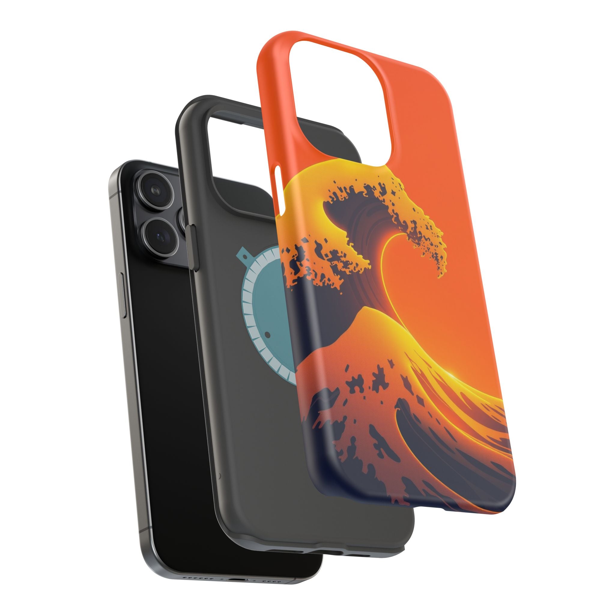 iPhone Mustard And Rust Holographic Wave Slim Everyday iPhone Designer · iPhone