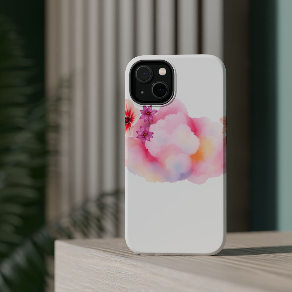 iPhone Pastel Floral Cloud Vibrant Watercolor Carry Case Slim Snap Case · iPhone