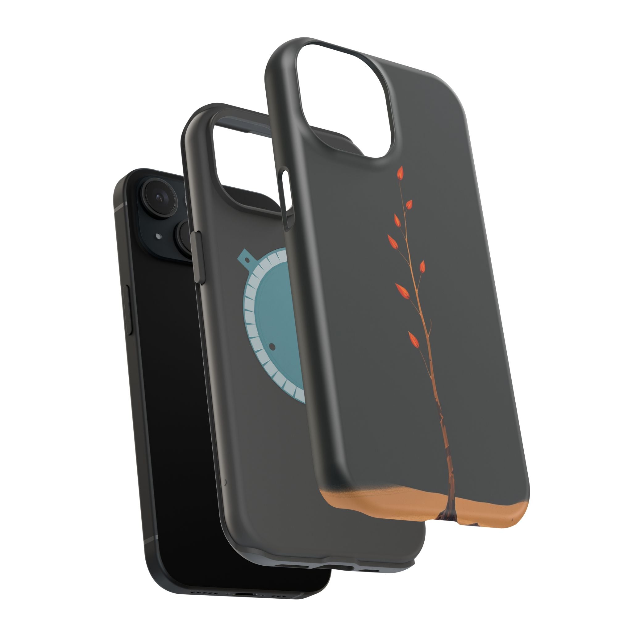 iPhone Burnt Orange And Sand Minimalist Stem Slim iPhone Everyday · iPhone Case