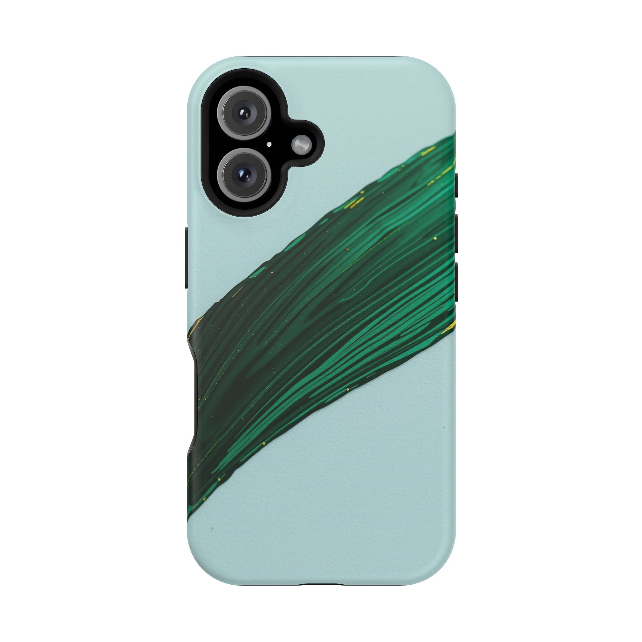 iPhone Emerald Green And Gold Calligraphic Stroke iPhone Clean Minimal · iPhone