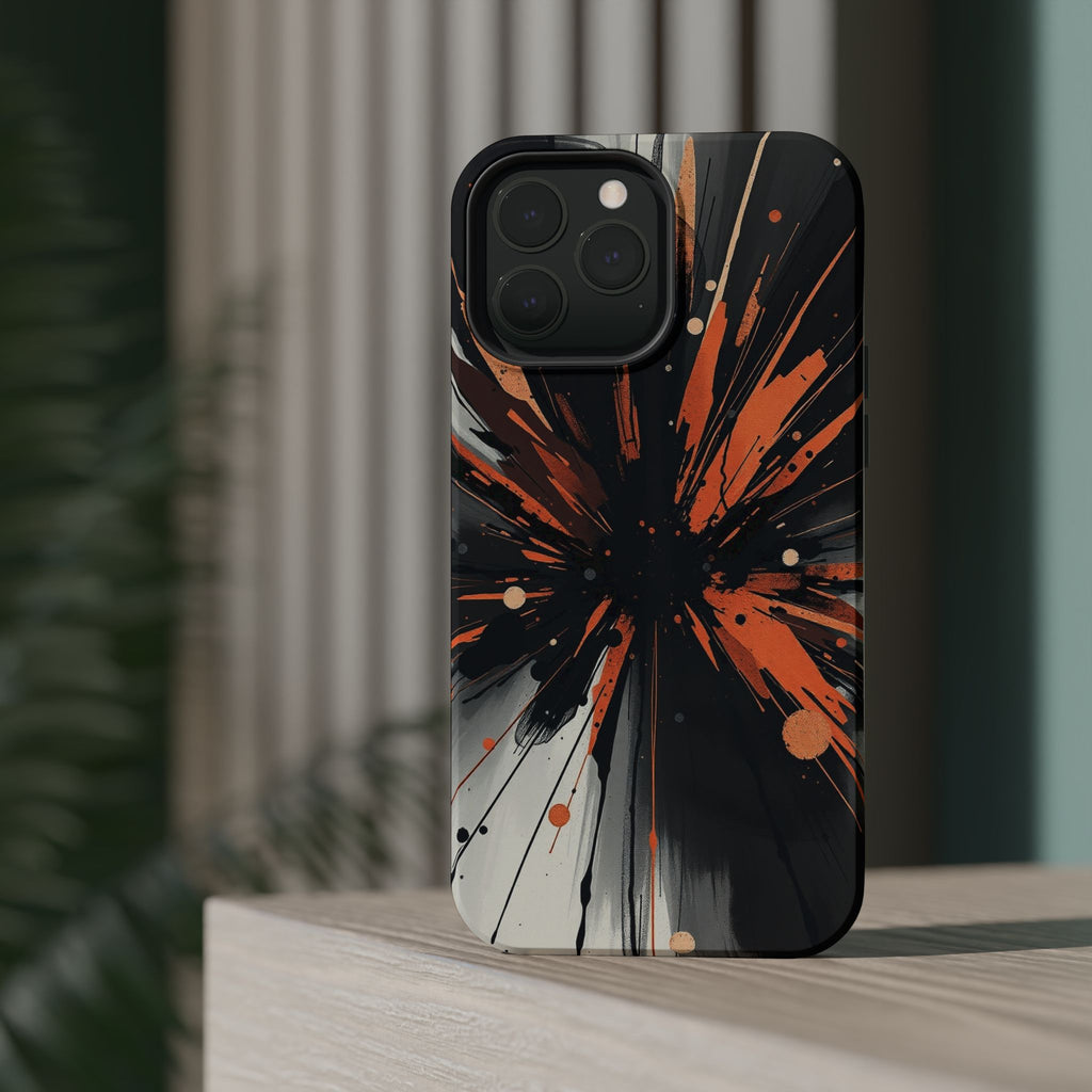 iPhone Charcoal And Copper Abstract Expressionist iPhone Burst Slim · iPhone Cas